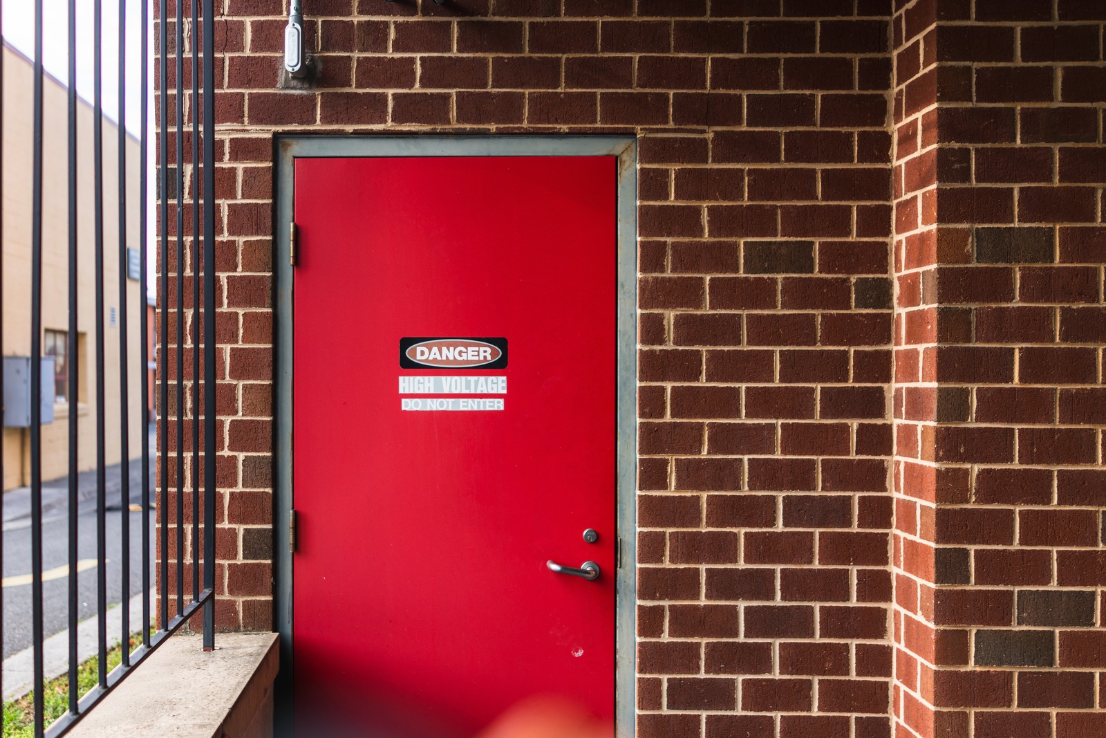 Caution in Vibrant Red