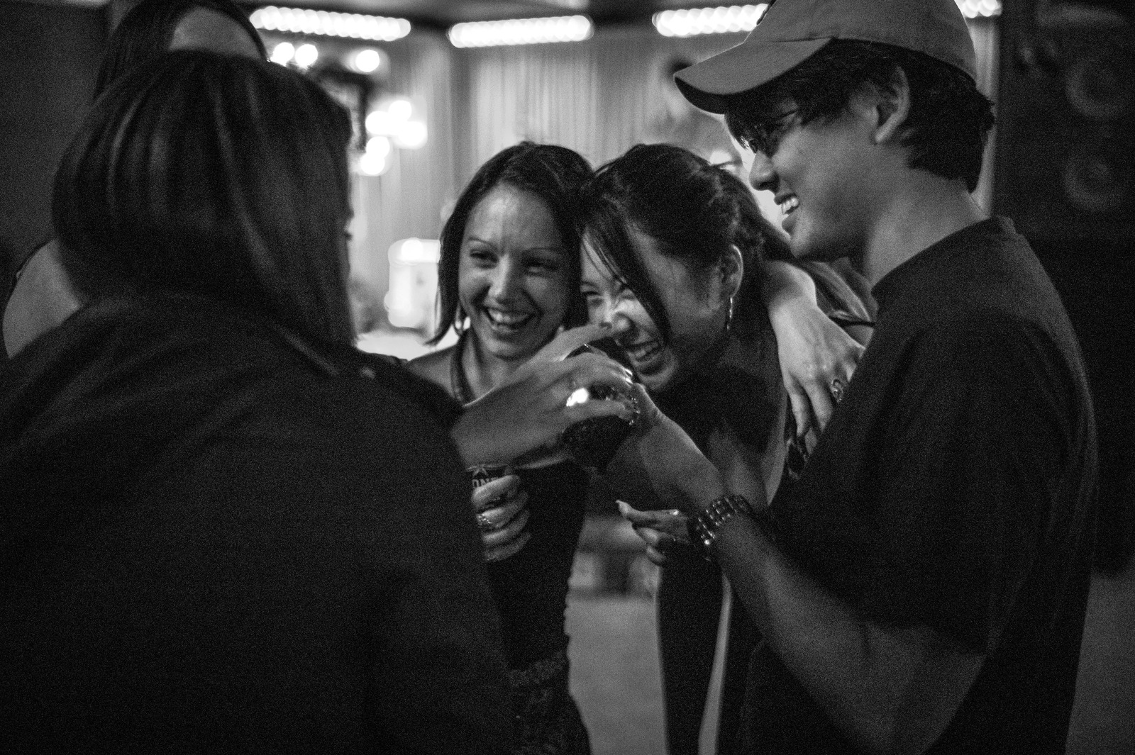 Joyful Gathering in Monochrome