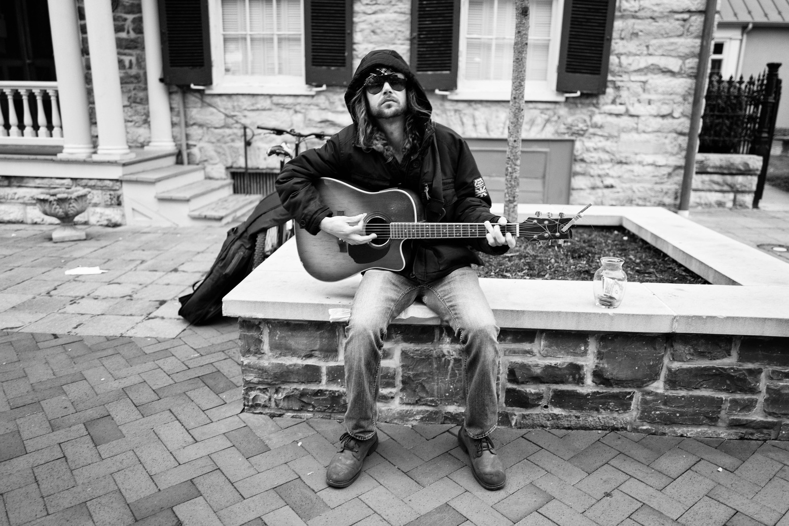 Soulful Strumming in Shadows