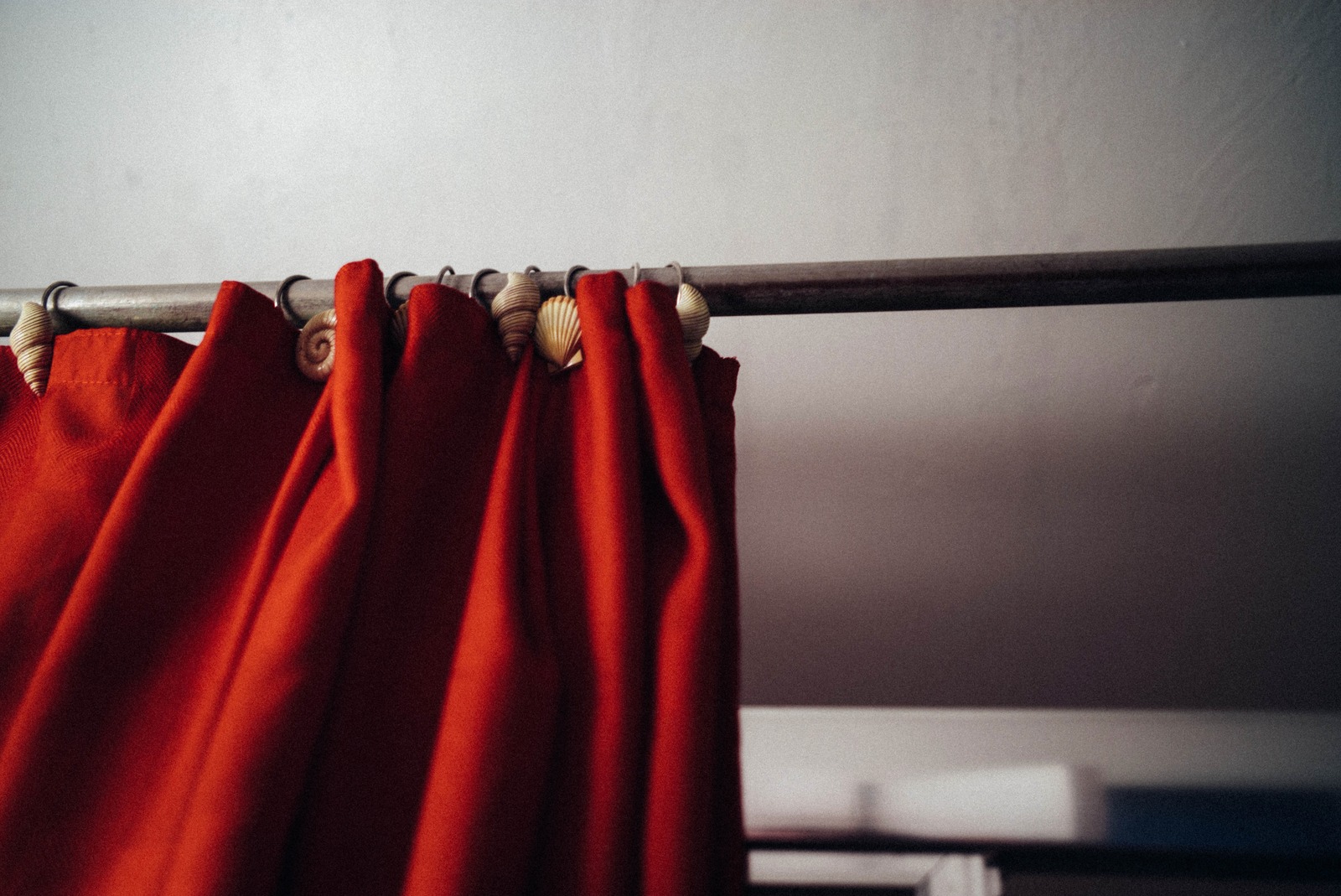 Crimson Drapery Overhead