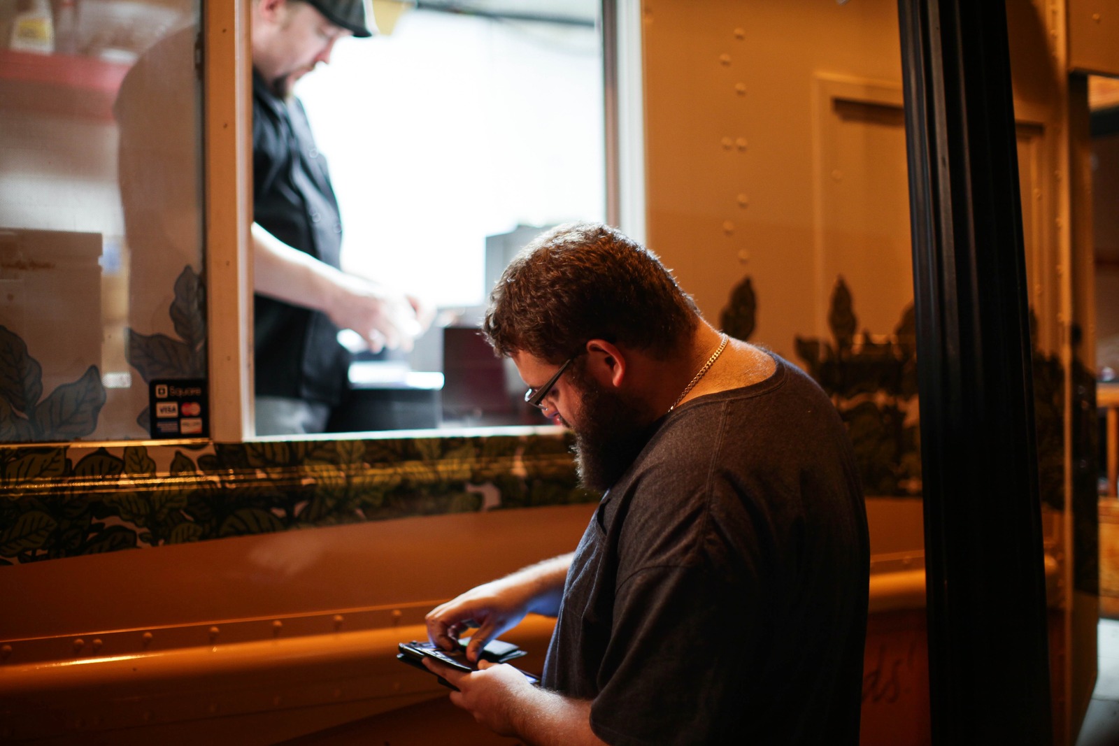 Nighttime Food Truck Scene