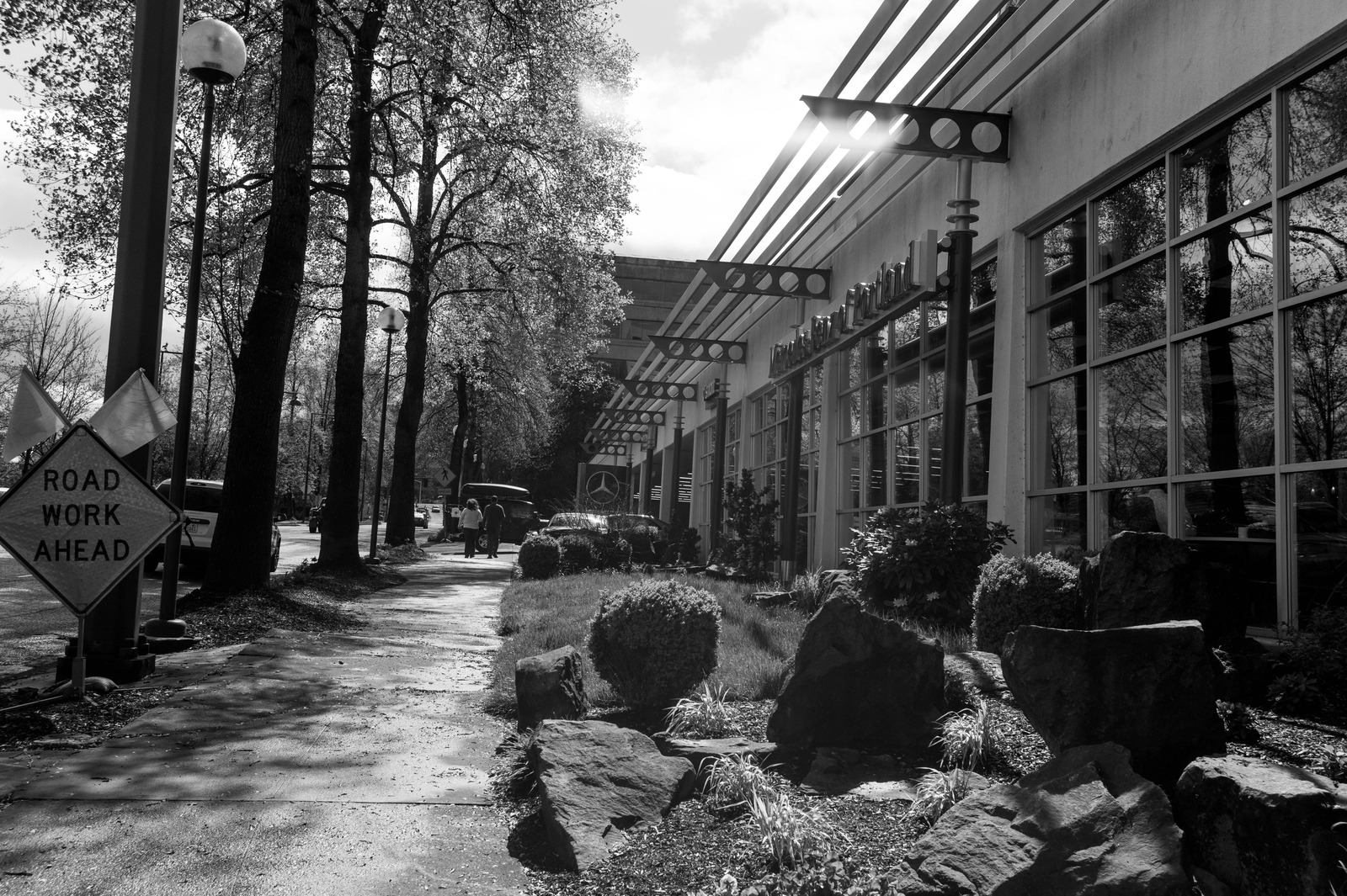 Urban Pathway in Monochrome