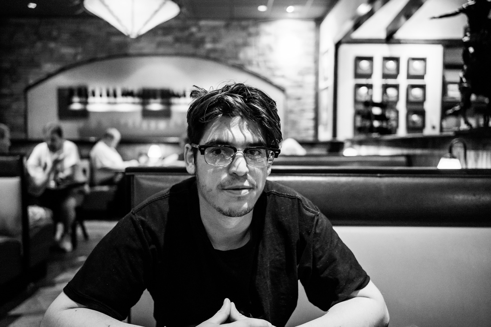 Contemplative Moment in Monochrome