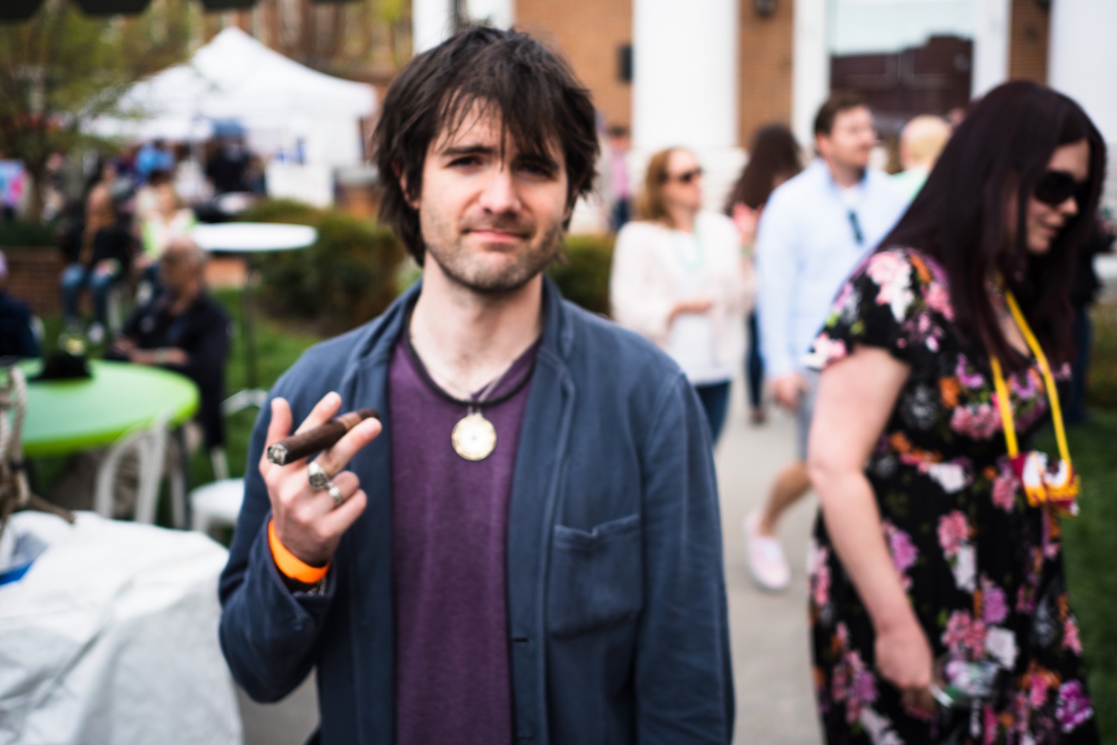 Relaxed Moment in a Crowd