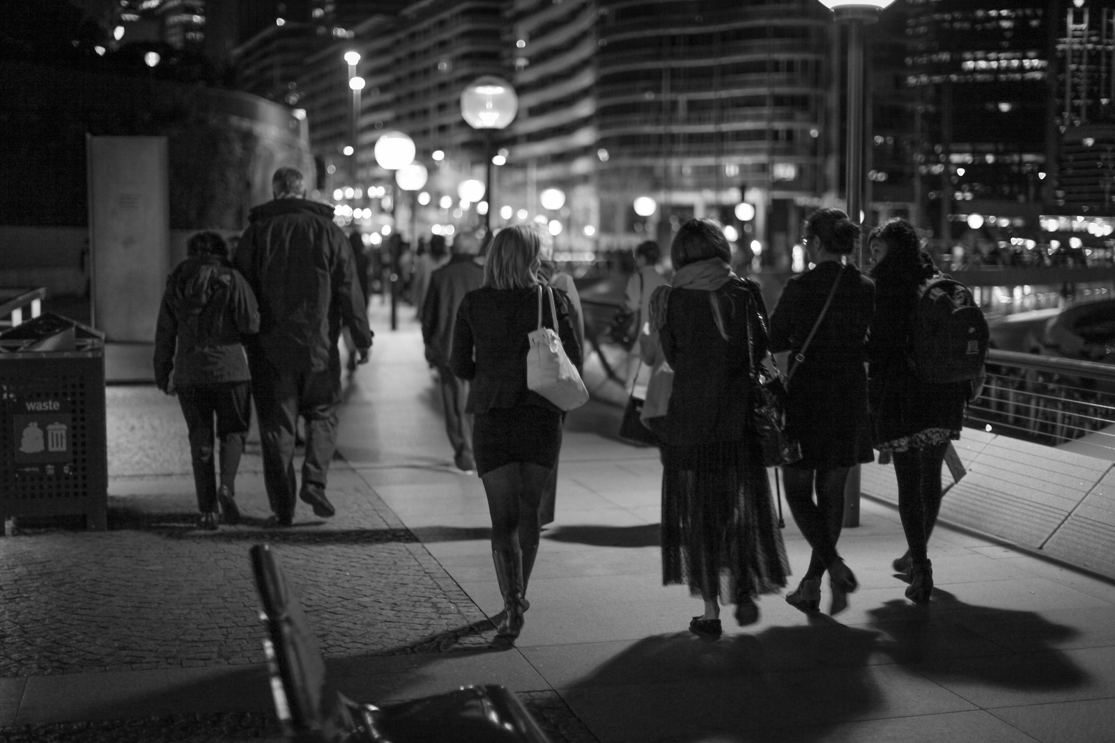 Evening Stroll in Monochrome