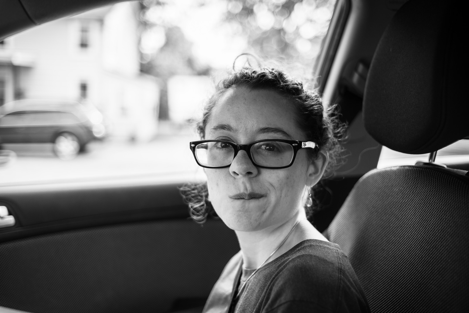 Quiet Reflection in a Car