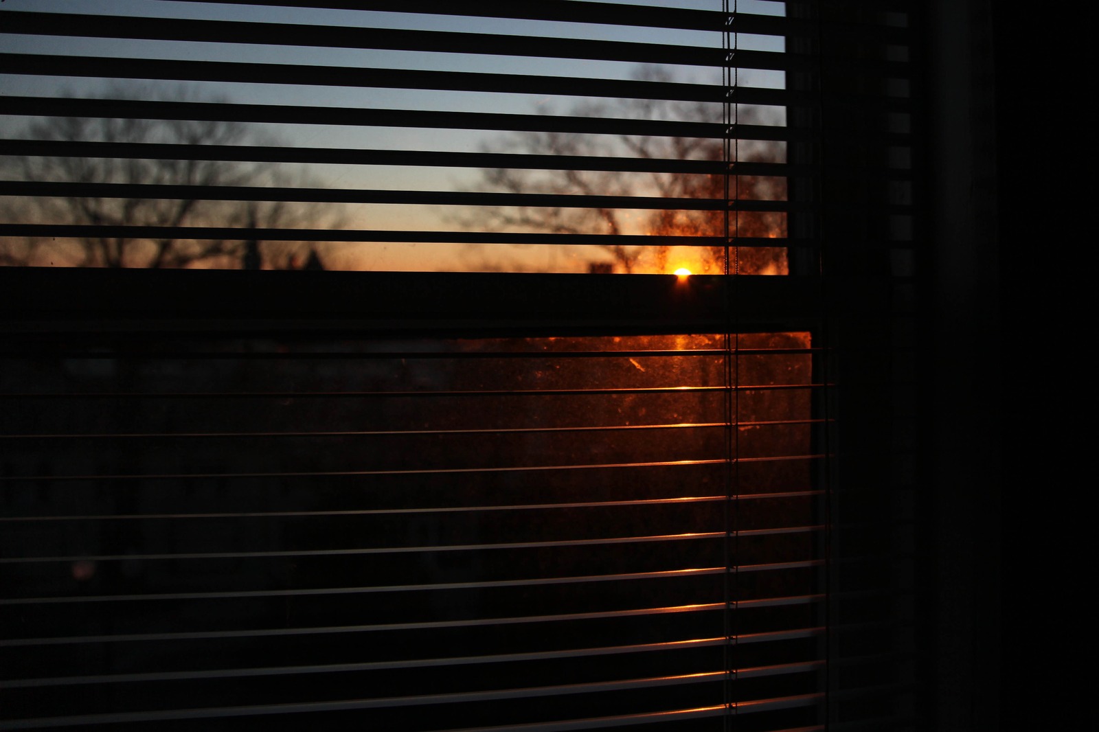 Sunset Through Blinds
