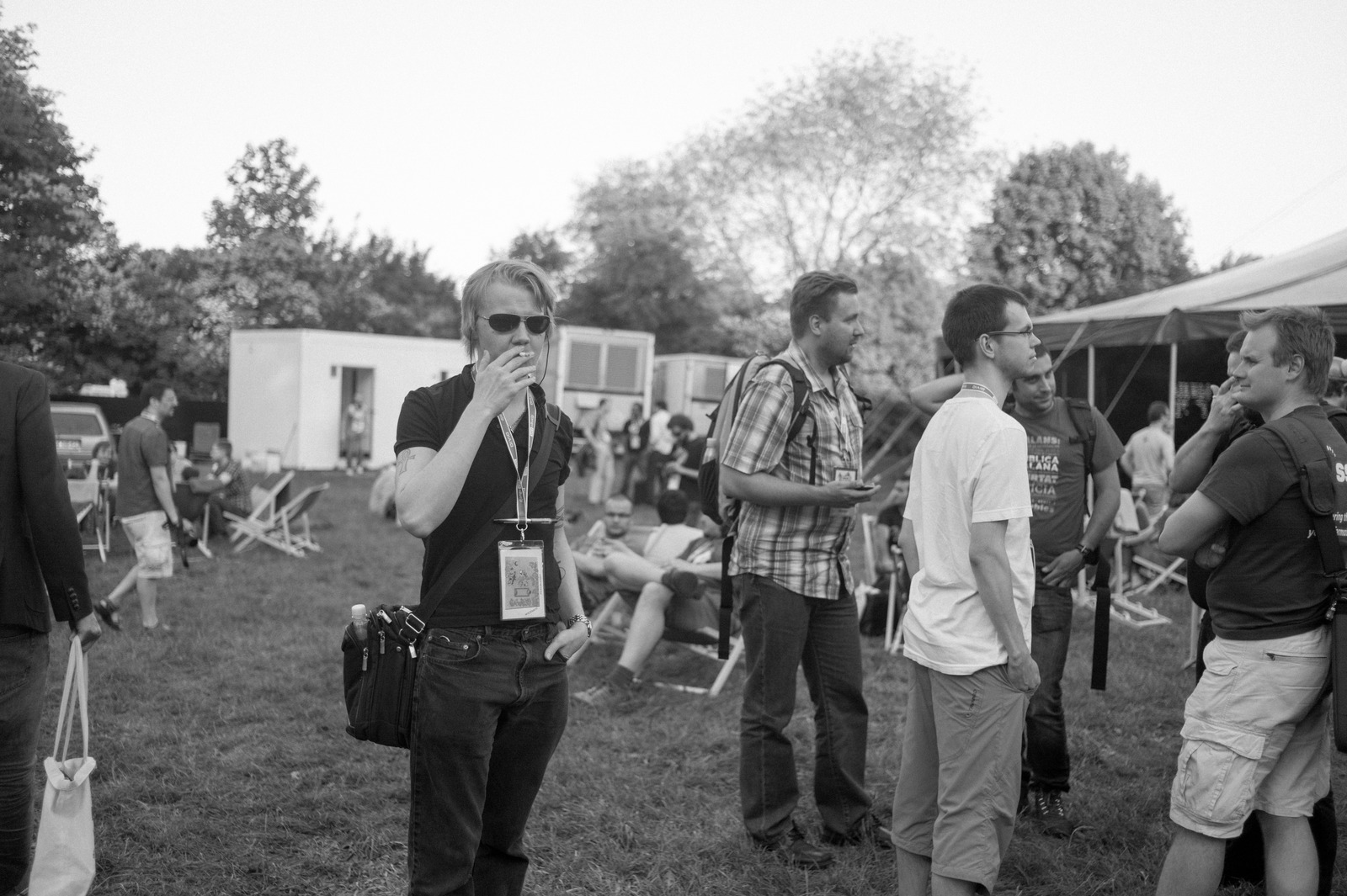 Casual Gathering at Dusk