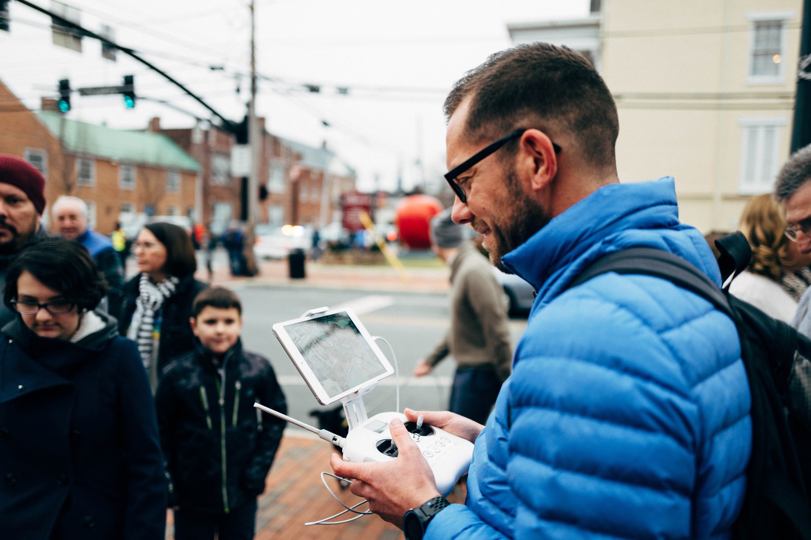 Tech Enthusiast in the Crowd