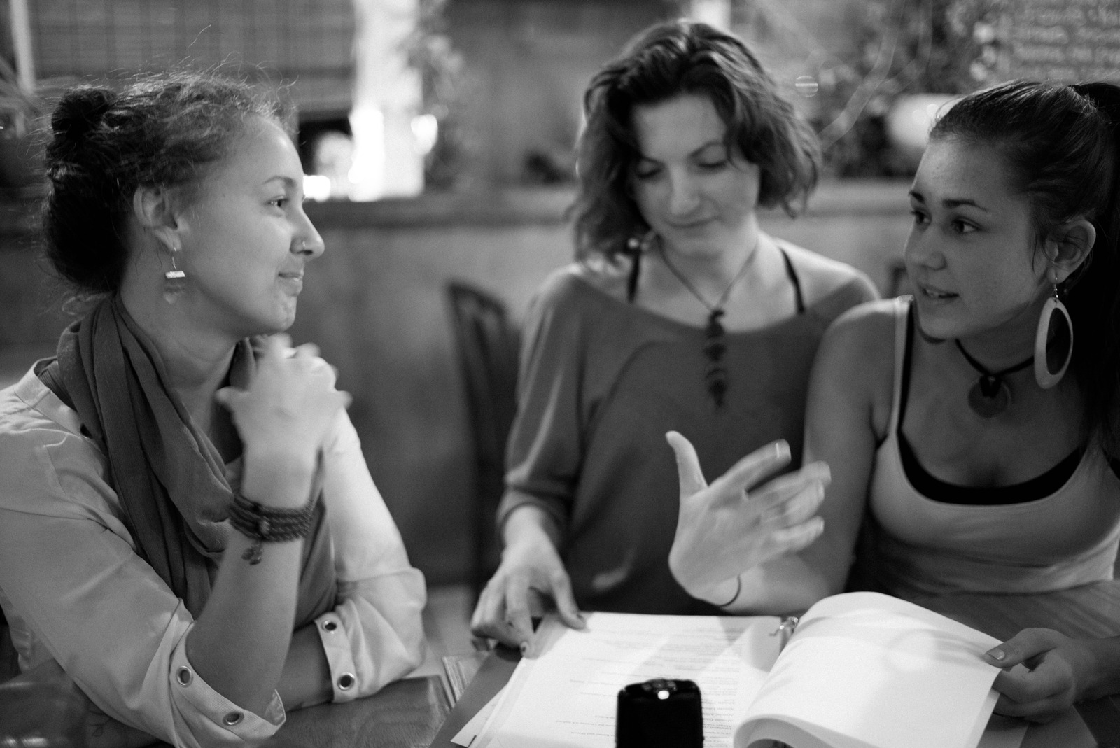 Intimate Conversation Amidst Shadows