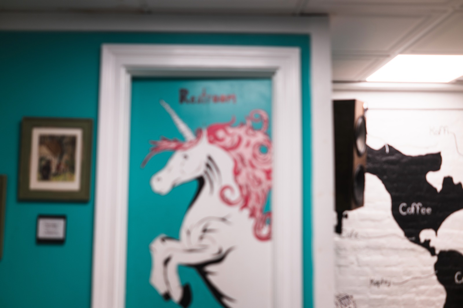 Whimsical Restroom Door