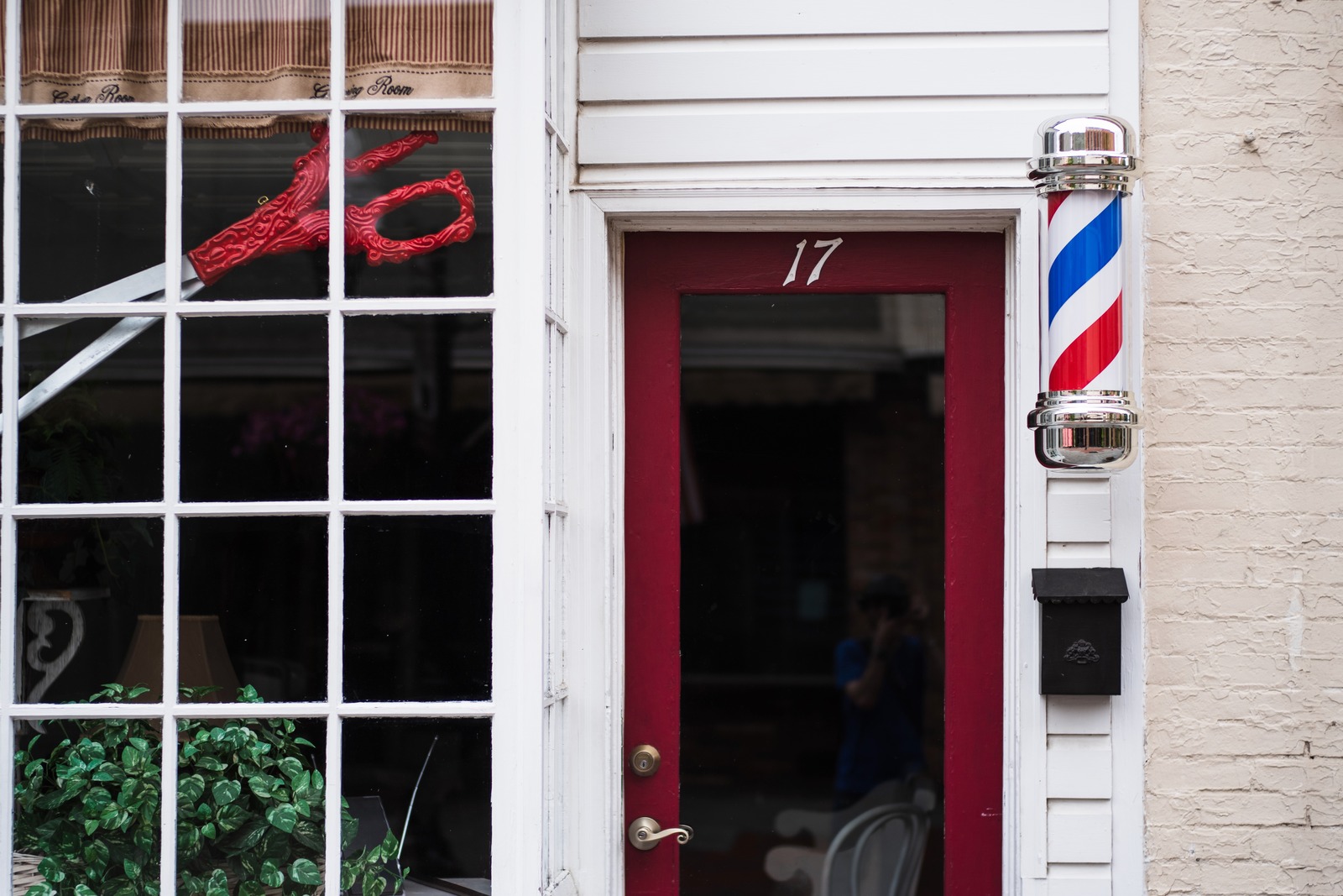 Charming Barber's Reflection