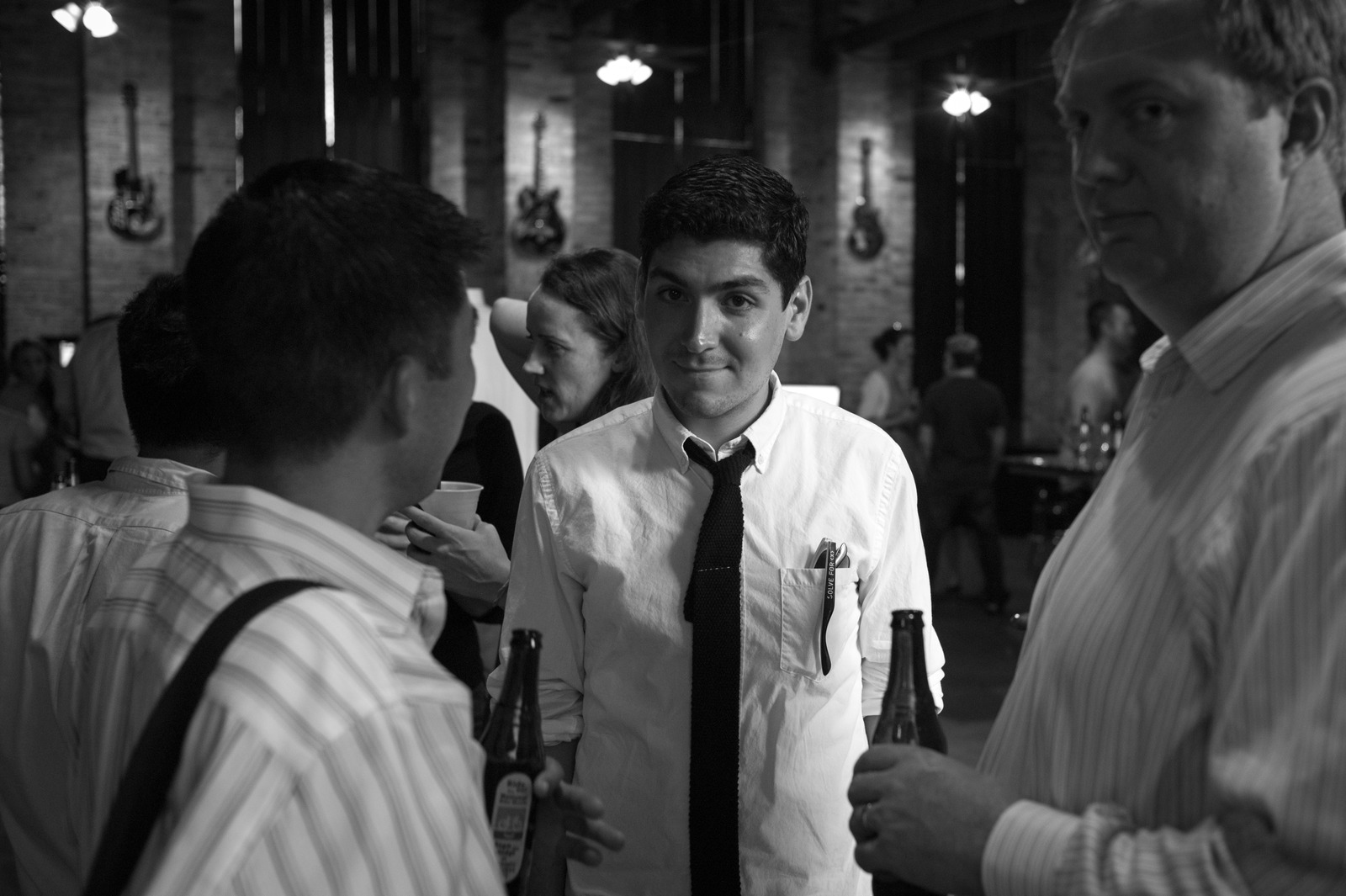 Social Gathering in Monochrome