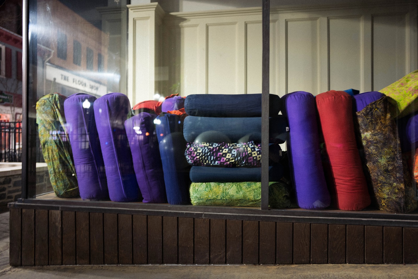 Colorful Pillows at Night