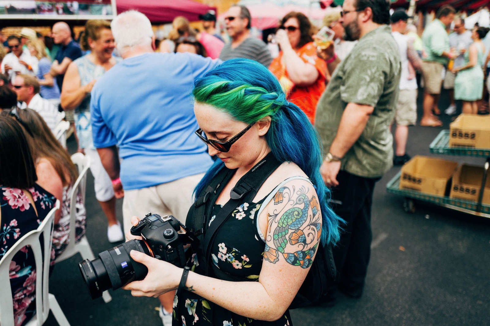 Vibrant Moments in a Crowd