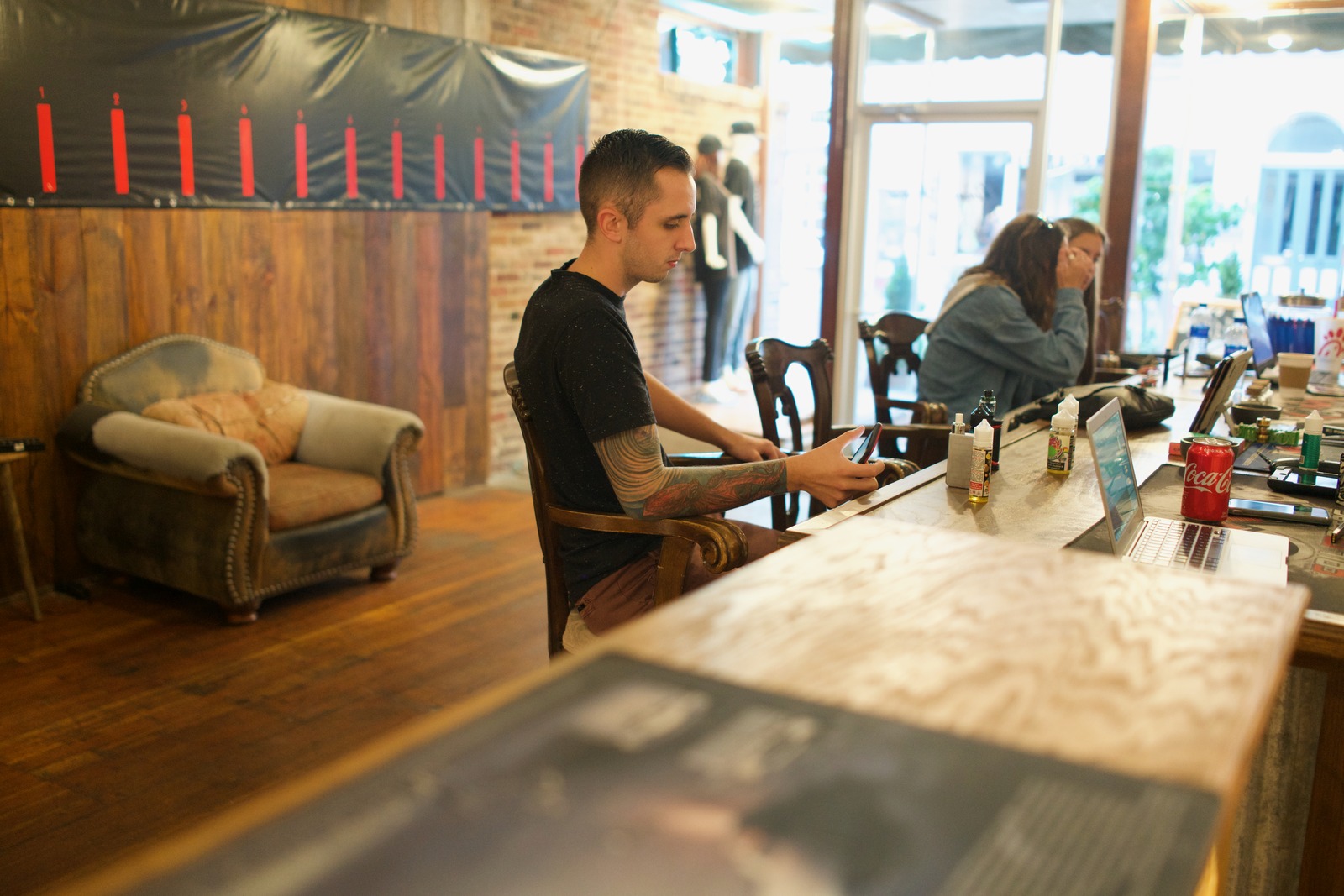 Candid Moments in a Café