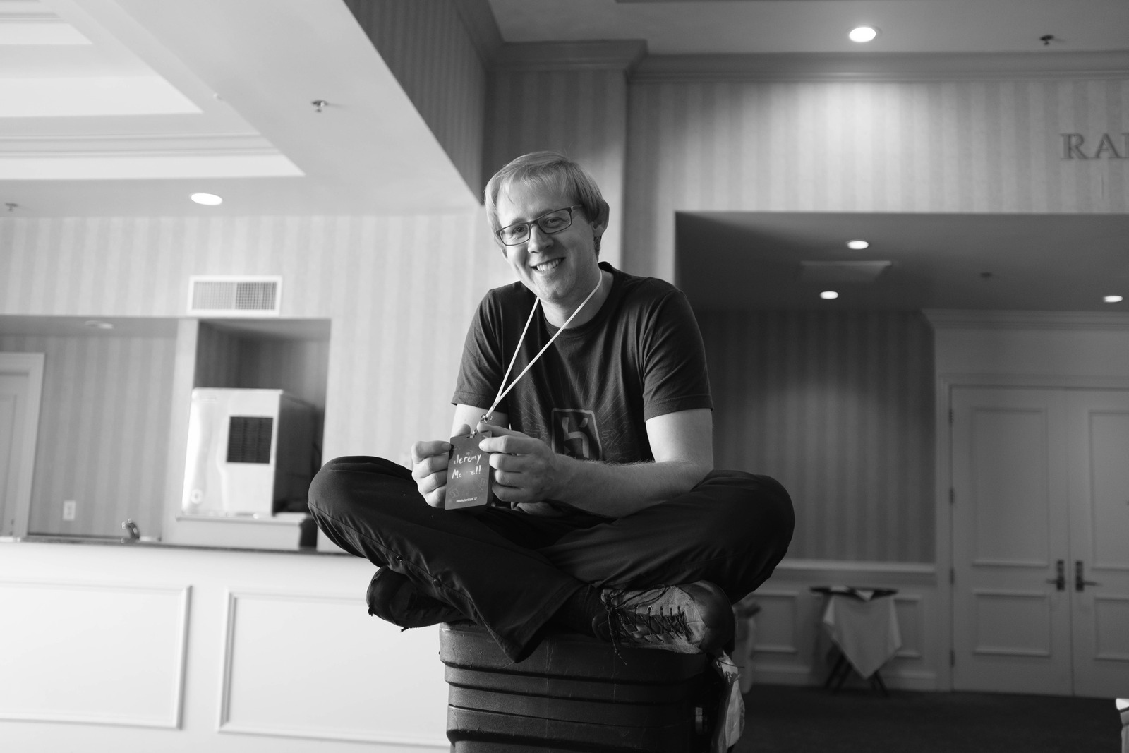 Playful Moment in Monochrome