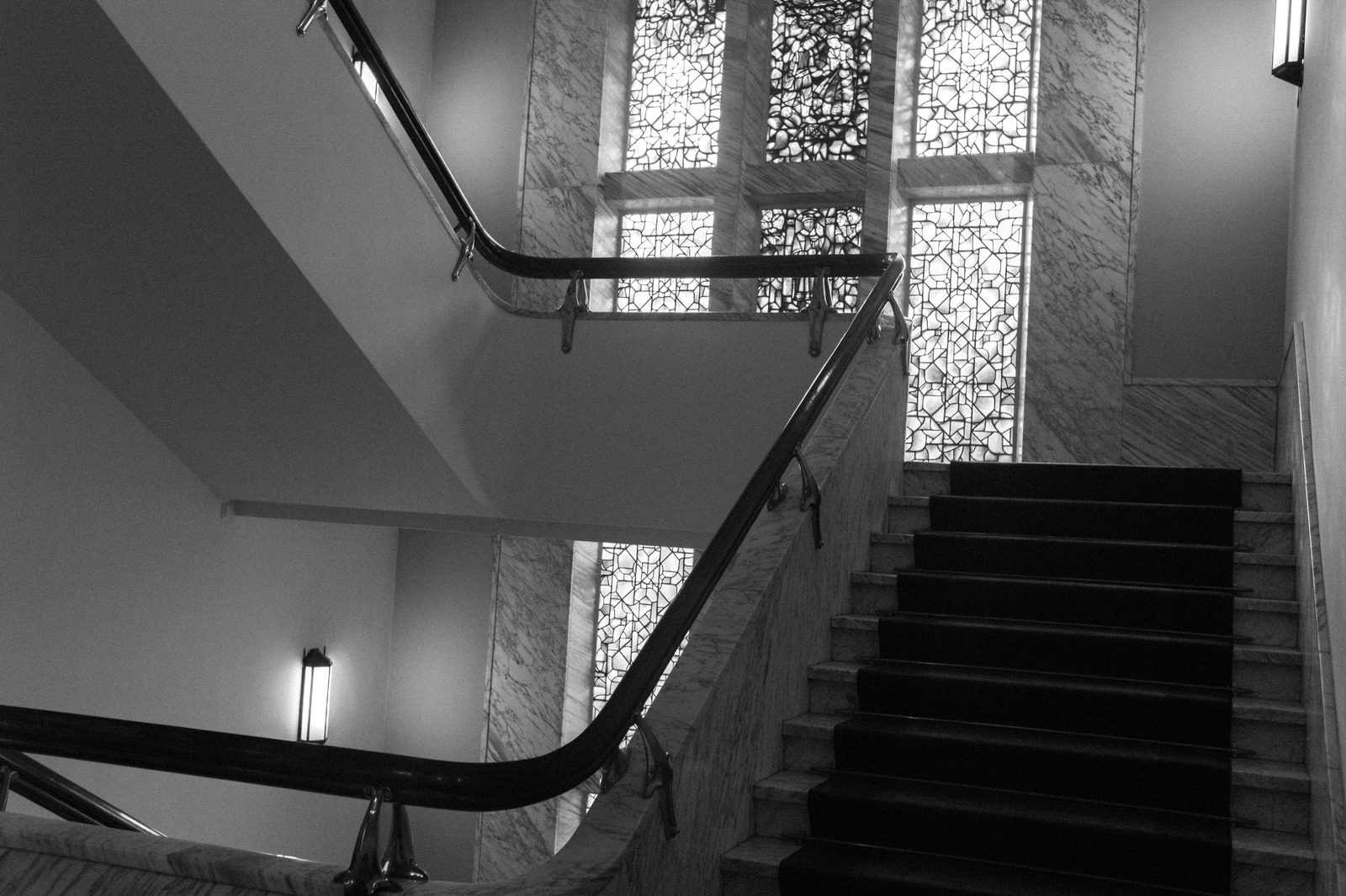Monochrome Staircase Elegance