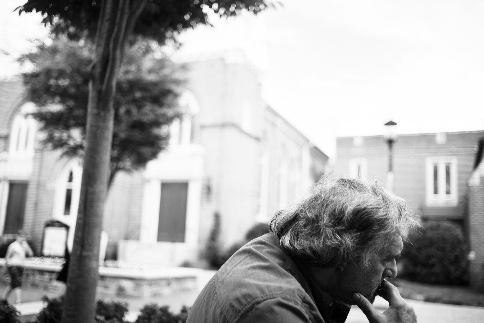 Contemplative Moment in Monochrome