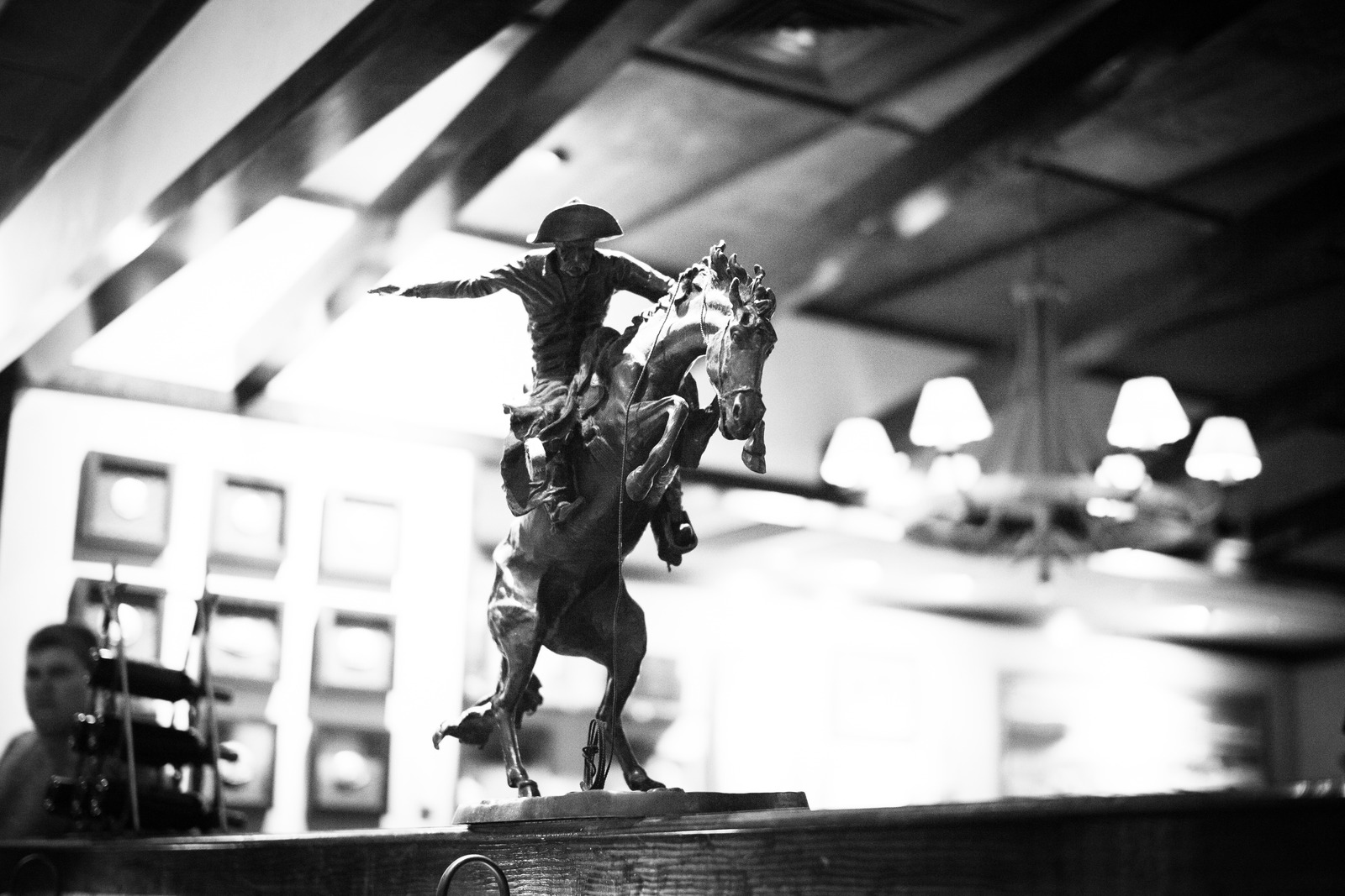 Bronze Cowboy in Motion