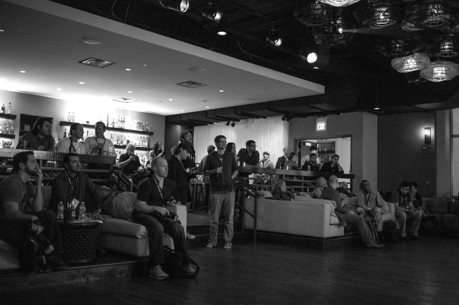 Candid Gathering in Monochrome