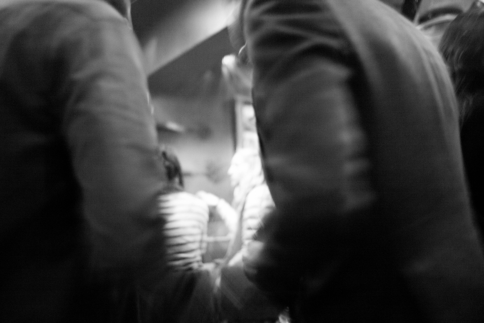 Blurred Movement in Black and White