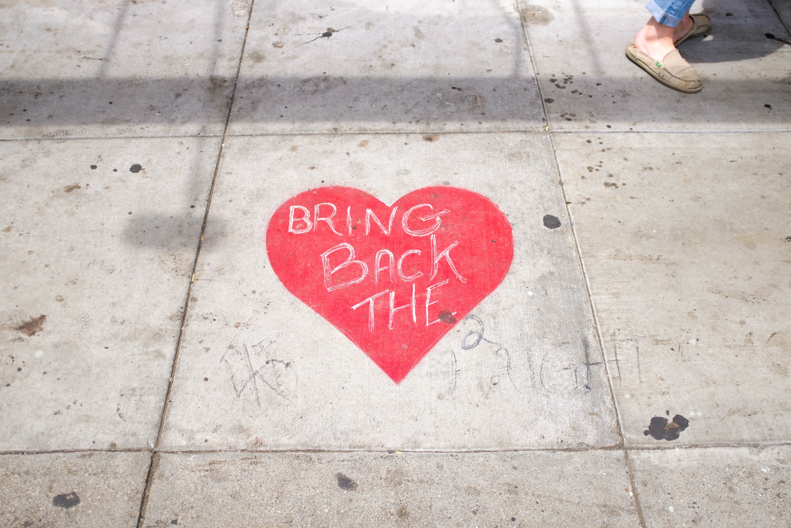 Heartfelt Message on Concrete