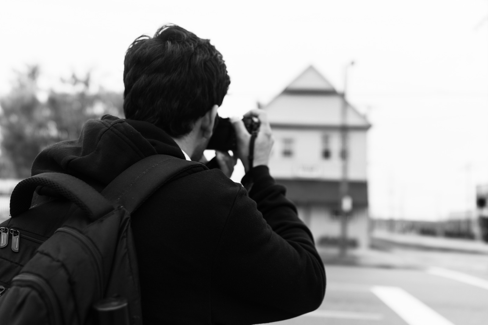 Captured Moment in Monochrome