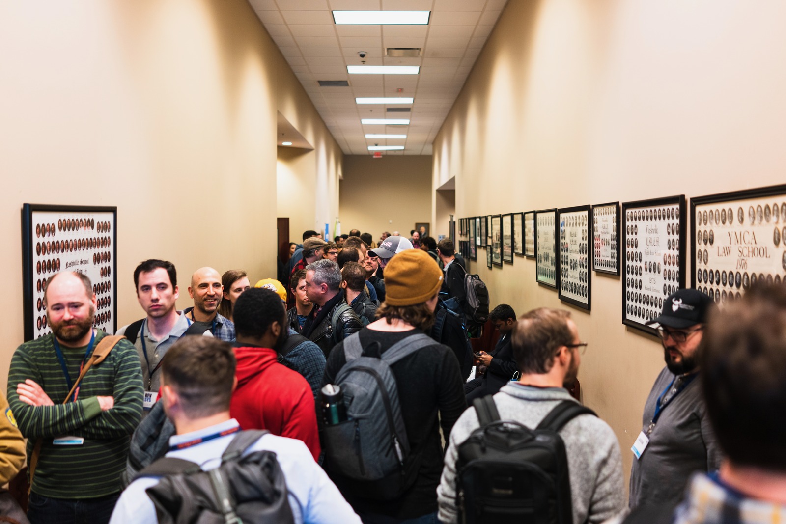 Crowded Hallway Encounter