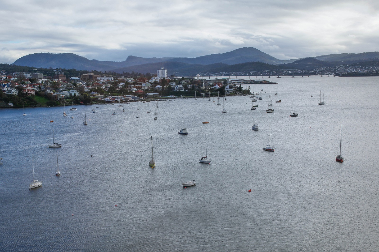 Calm Waters and Distant Peaks