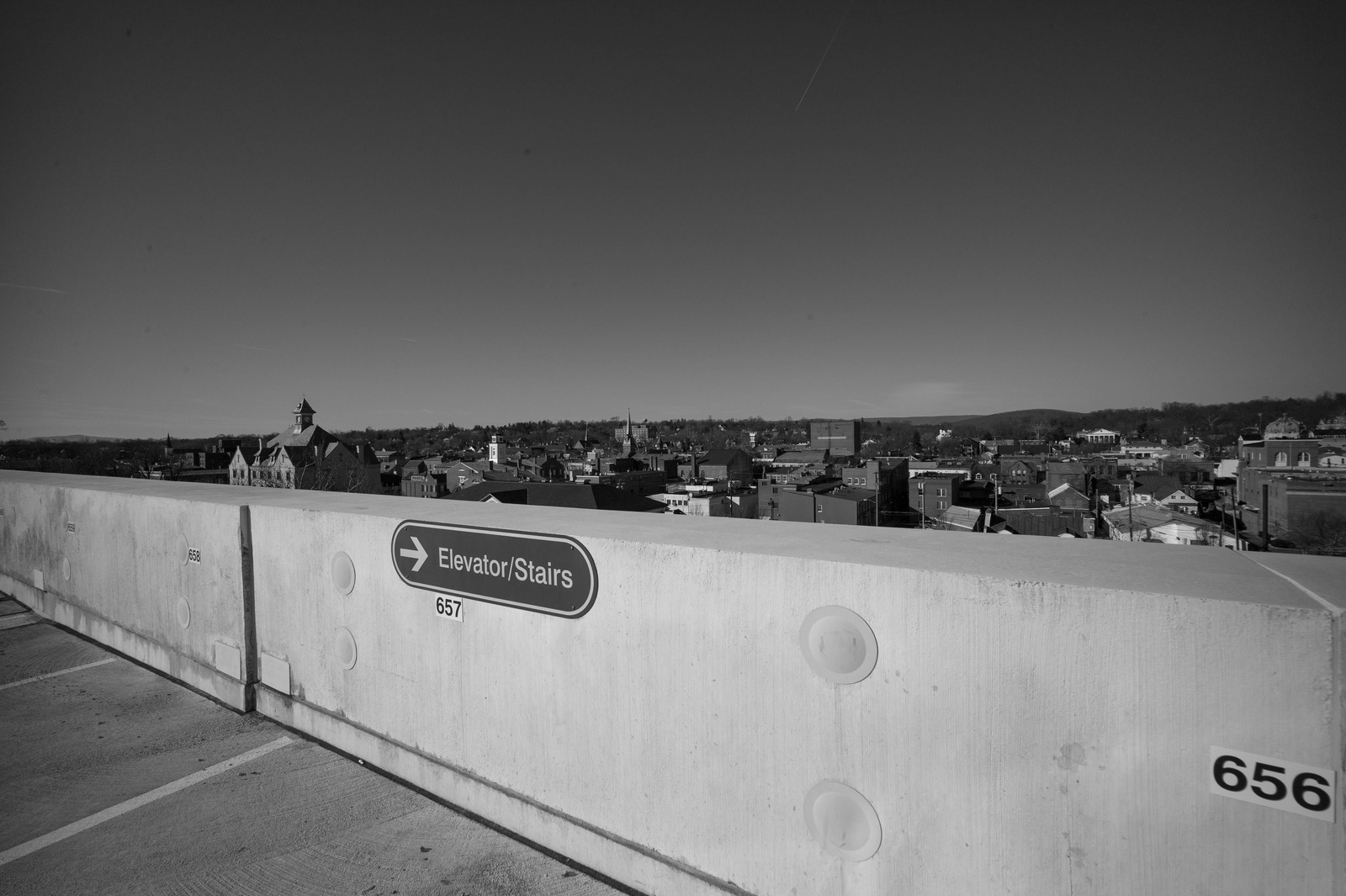 Urban Overlook in Monochrome