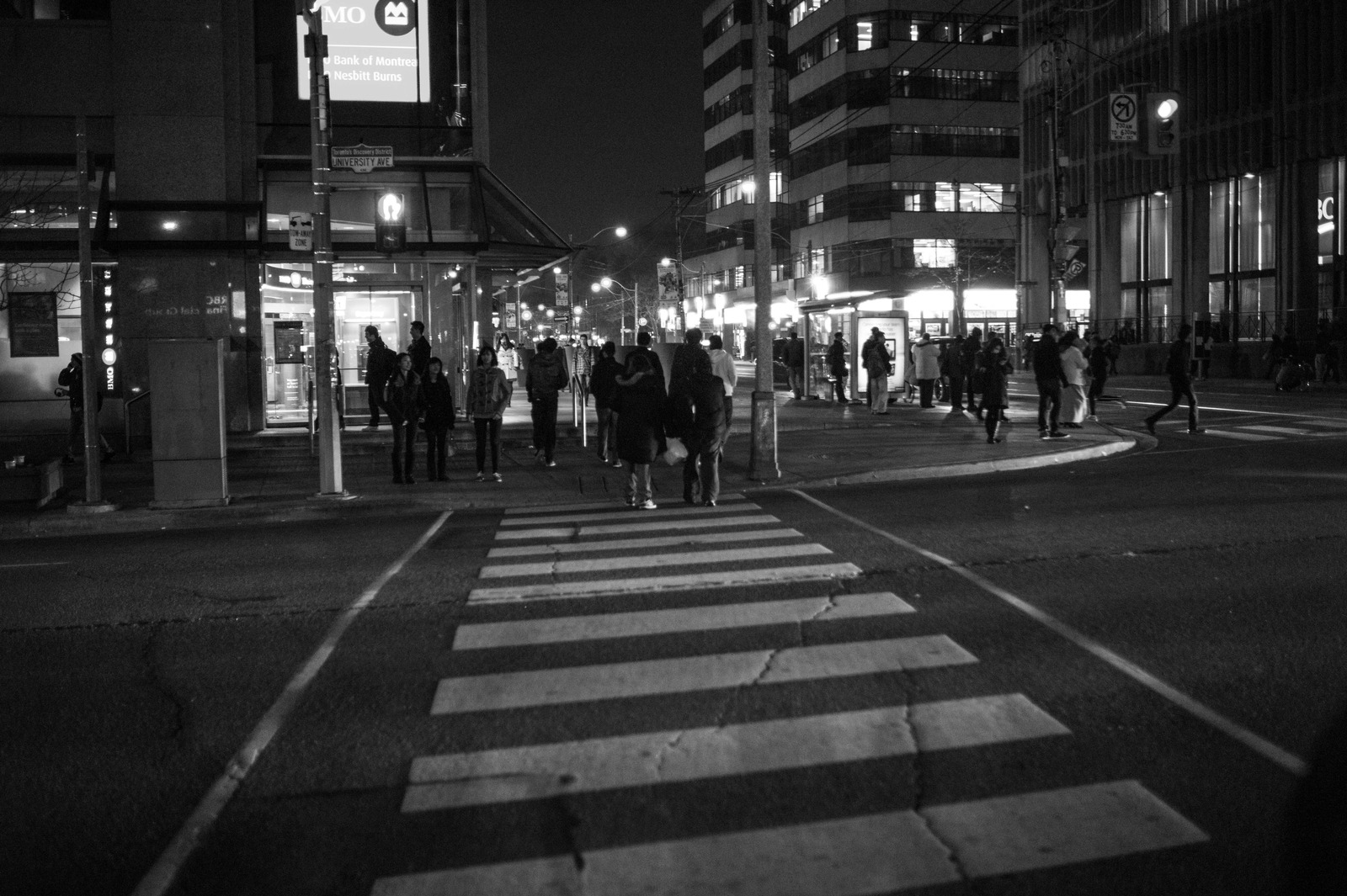 Night in the Urban Crosswalk