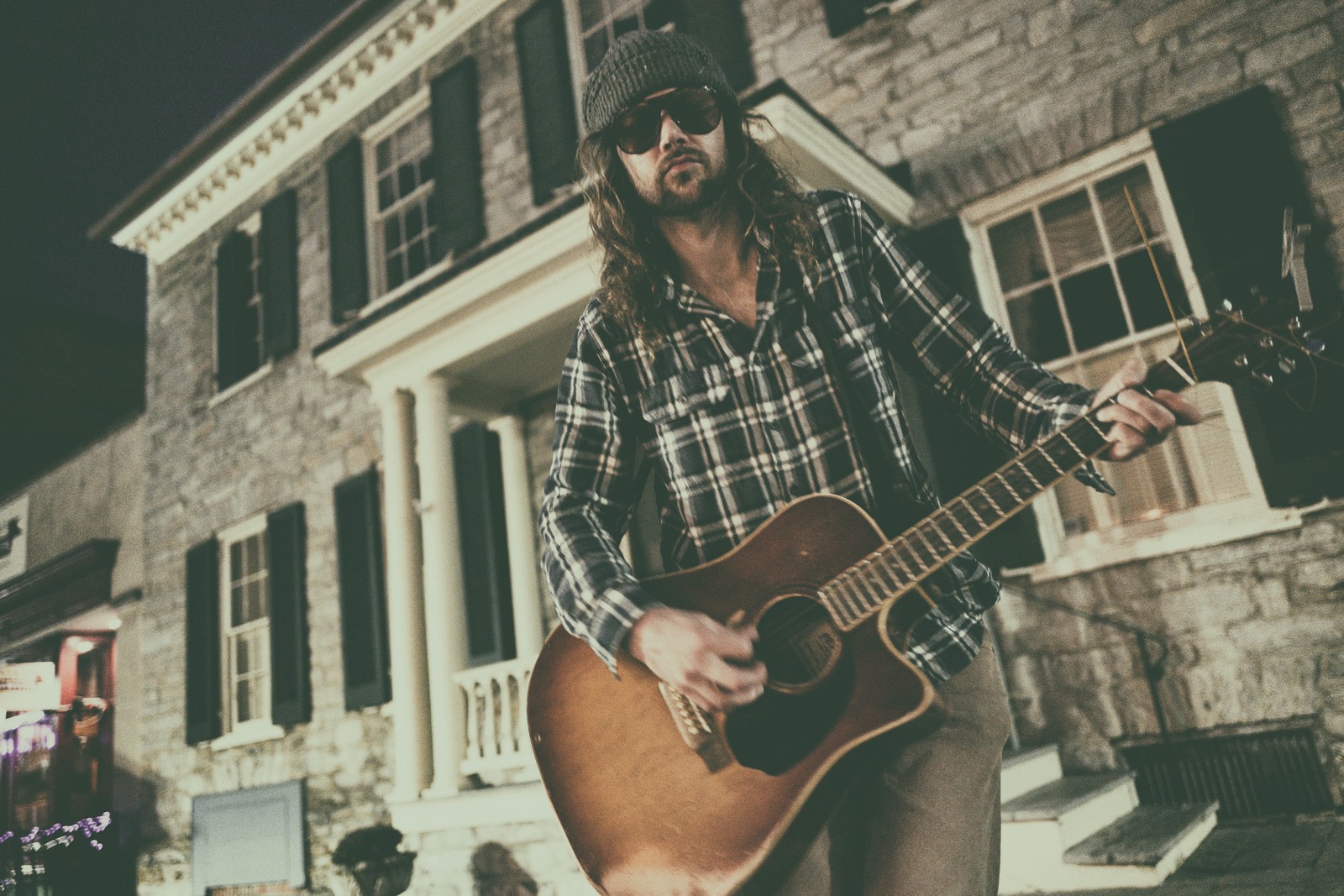 Soulful Strumming at Dusk