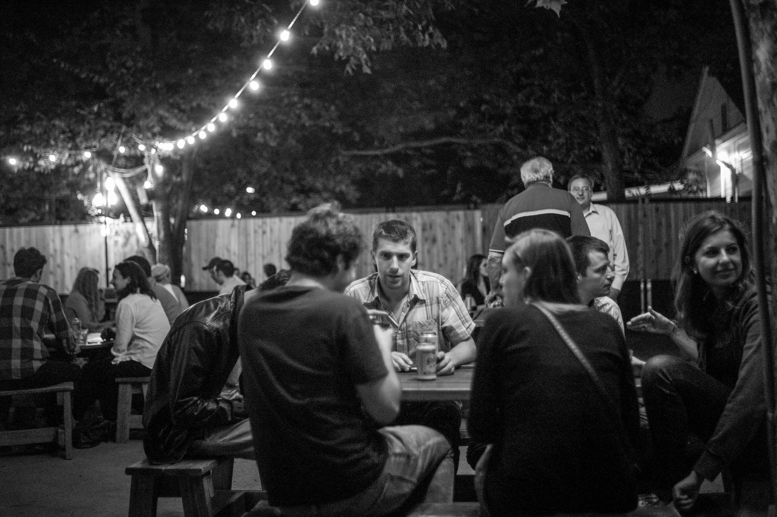 Night Revelry Under String Lights