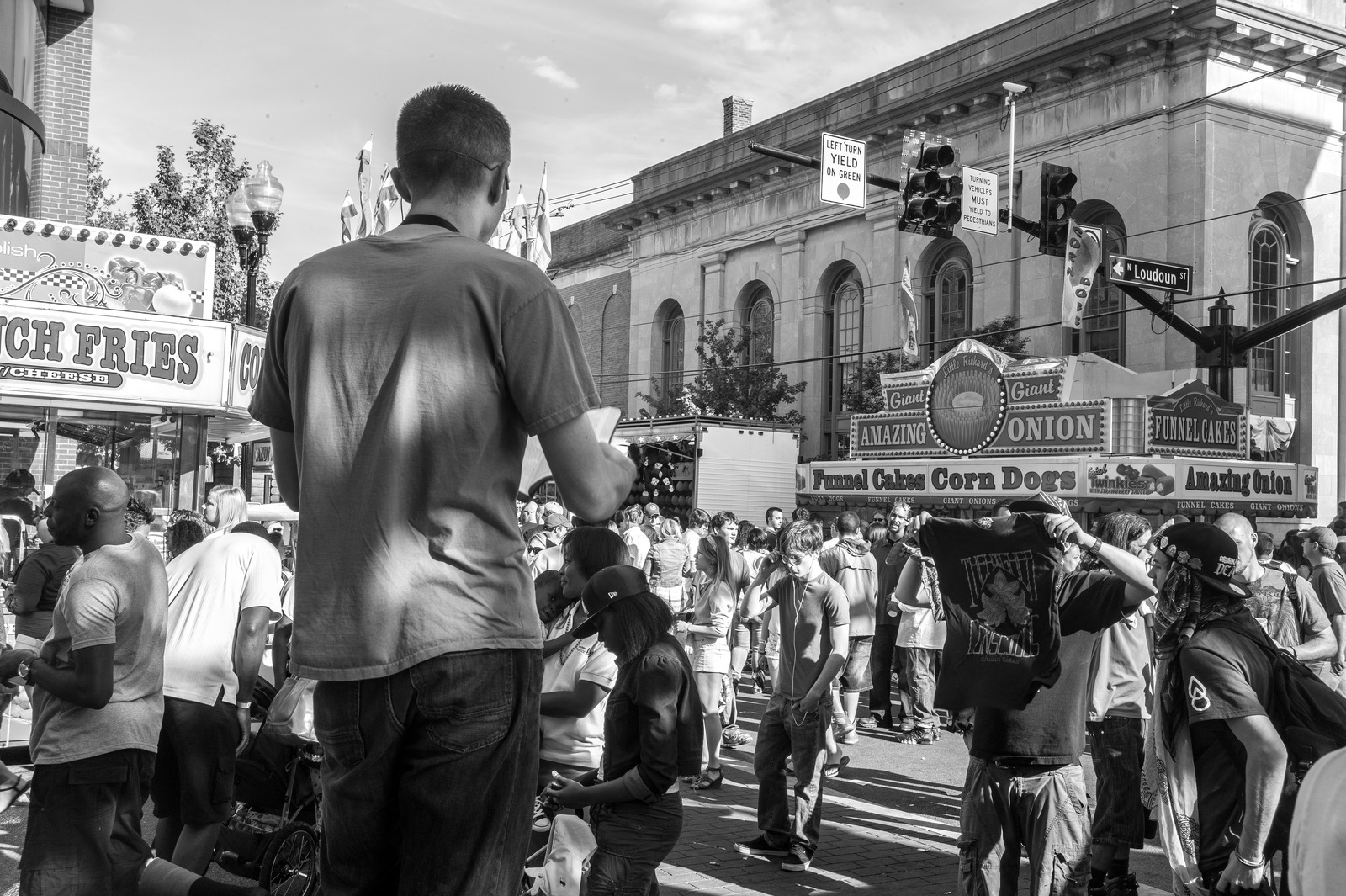 Crowded Festivity in Monochrome