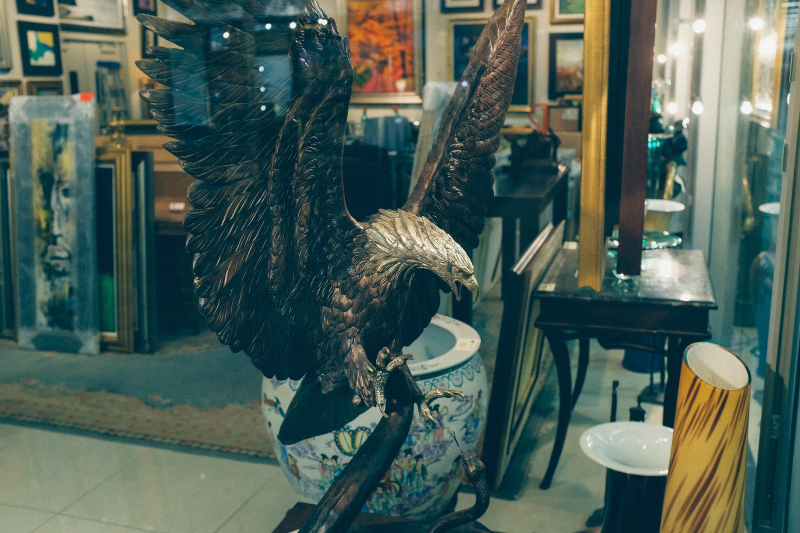 Majestic Eagle in Reflection