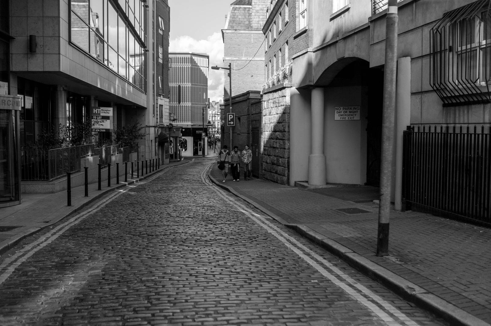 Urban Passageway in Monochrome