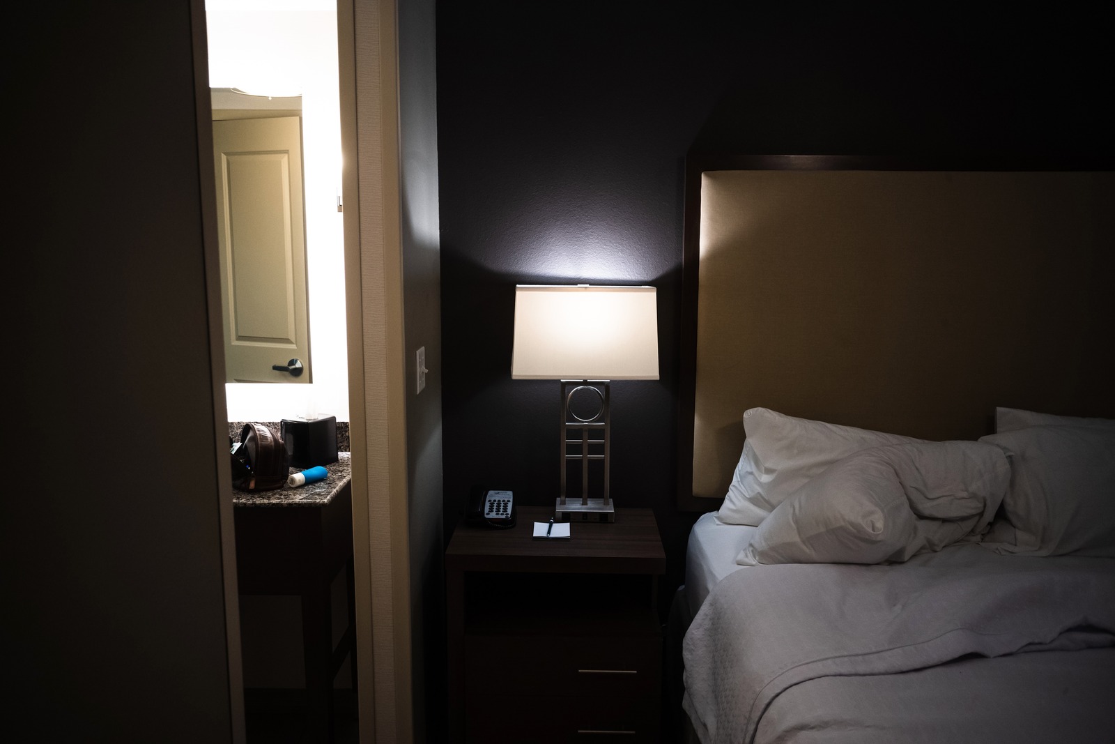 Quiet Hotel Room at Night