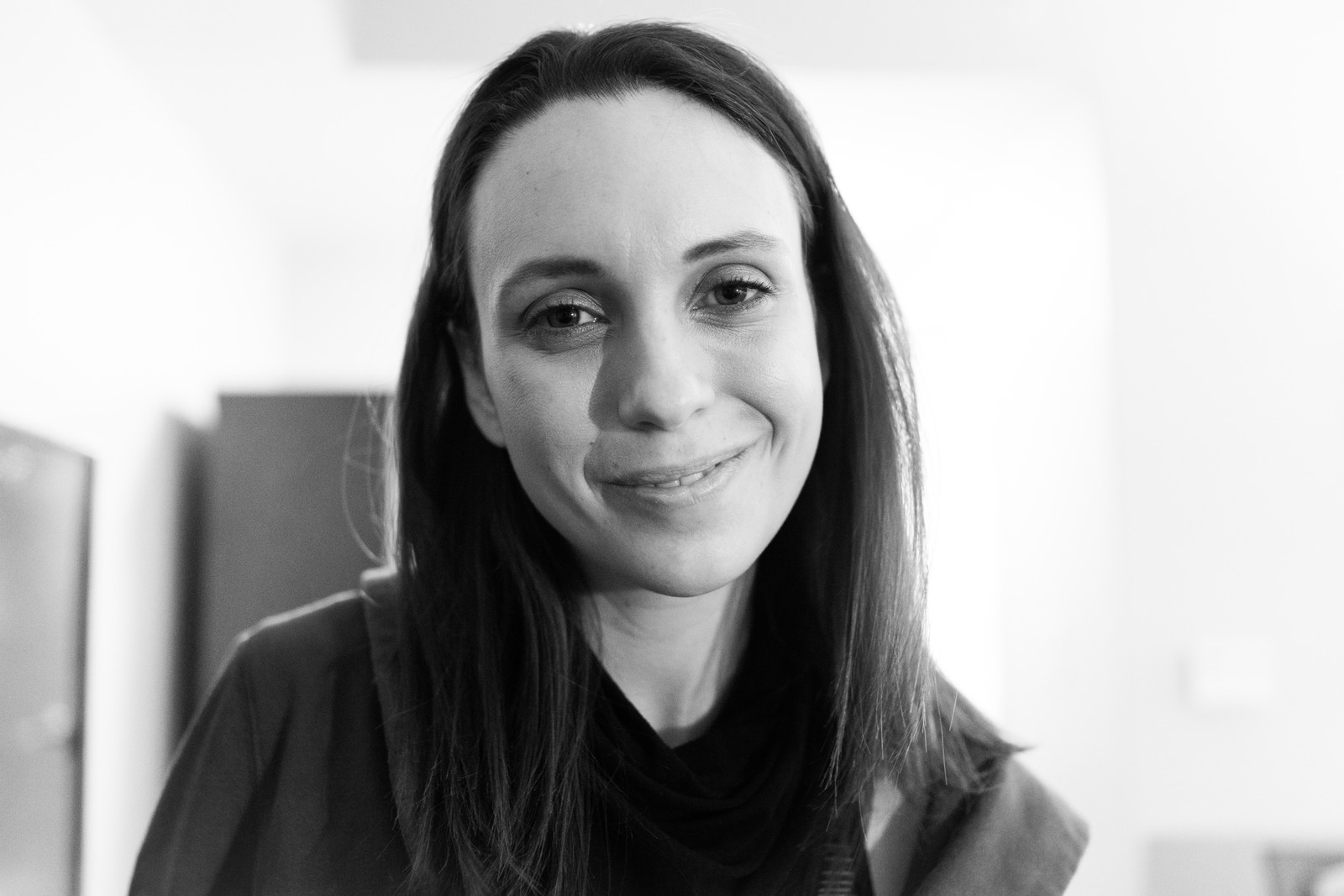 Warm Smile in Monochrome