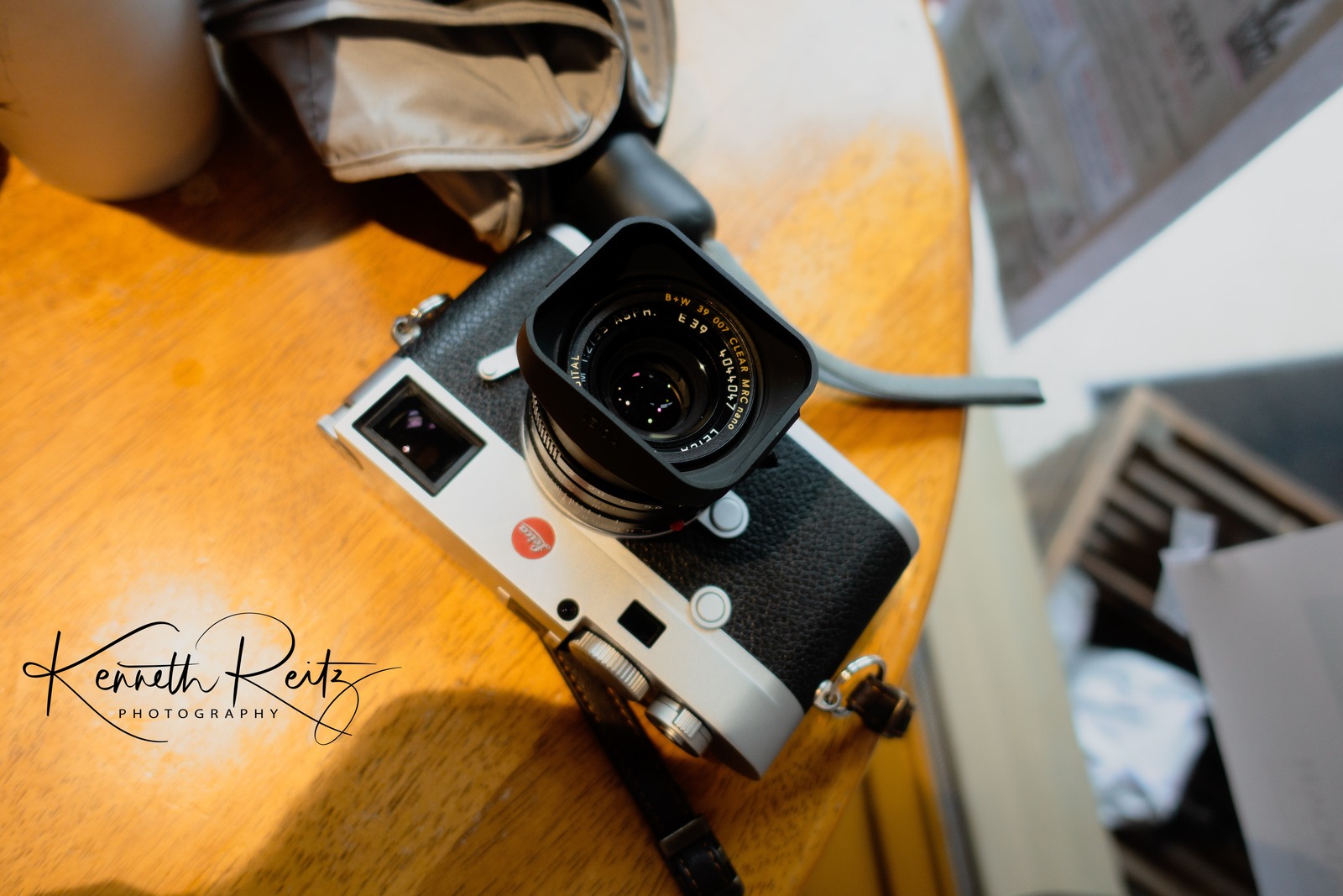 Camera on a Wooden Table