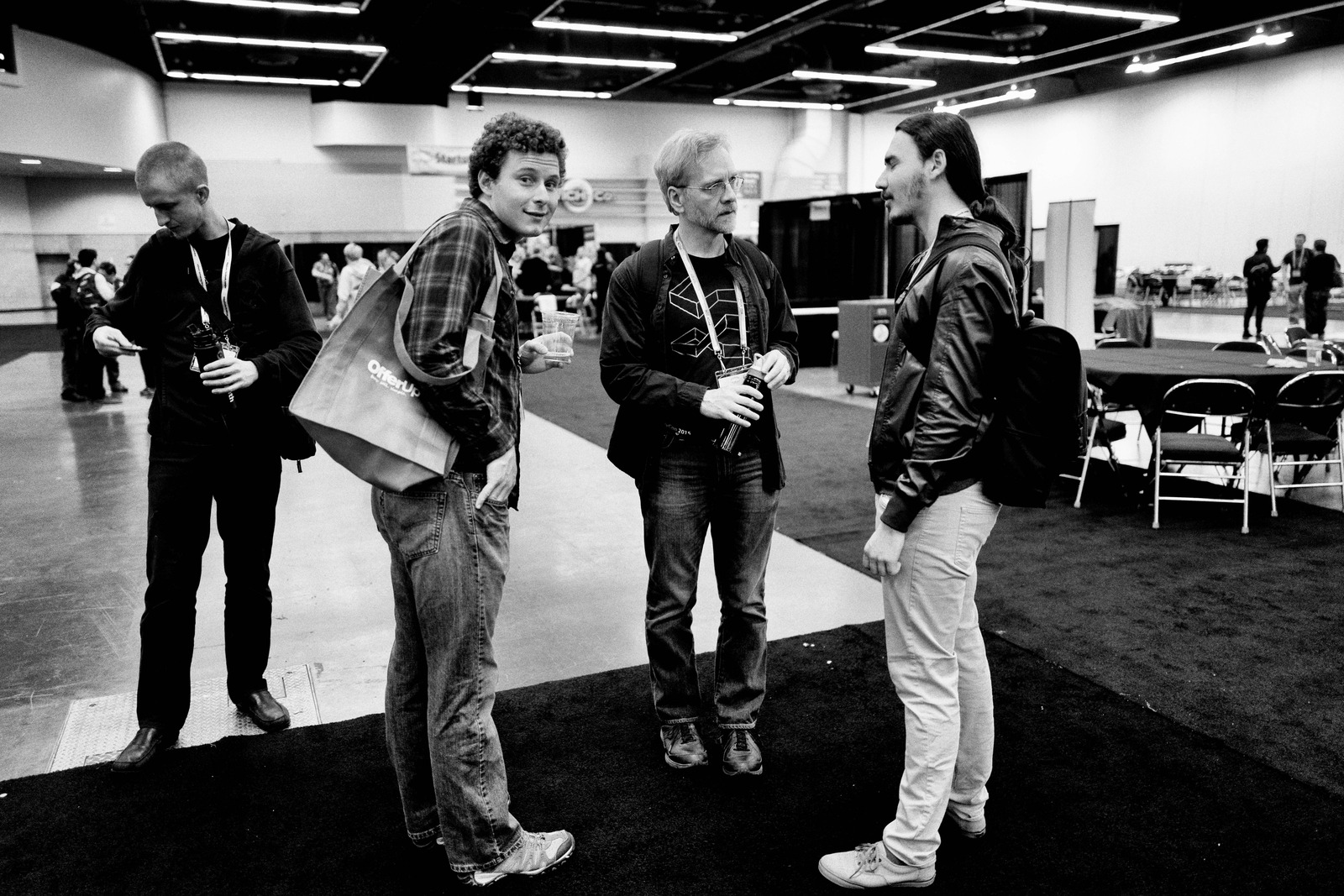 Conversations in a Convention Hall