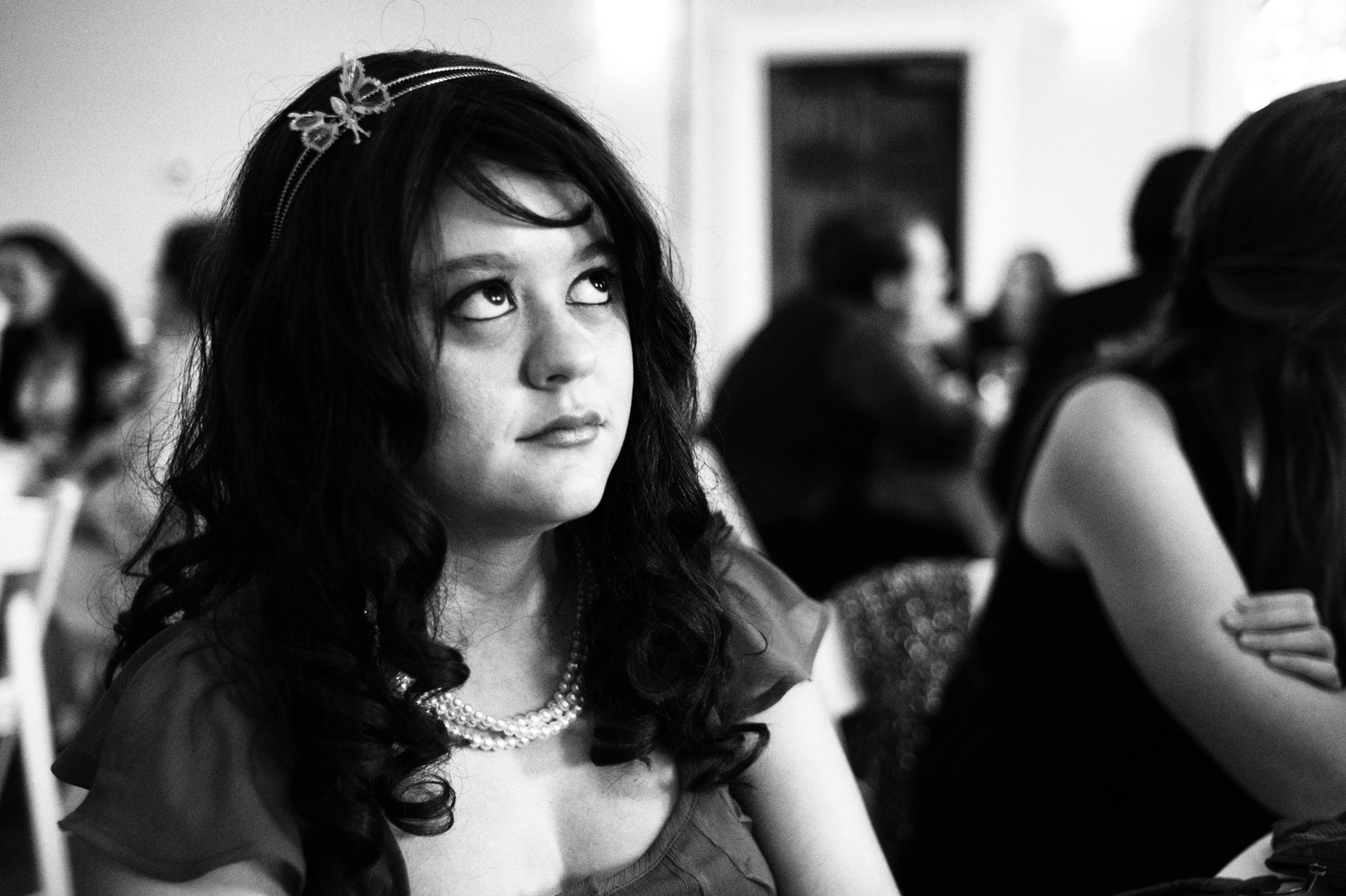 Pensive Reflection in Monochrome