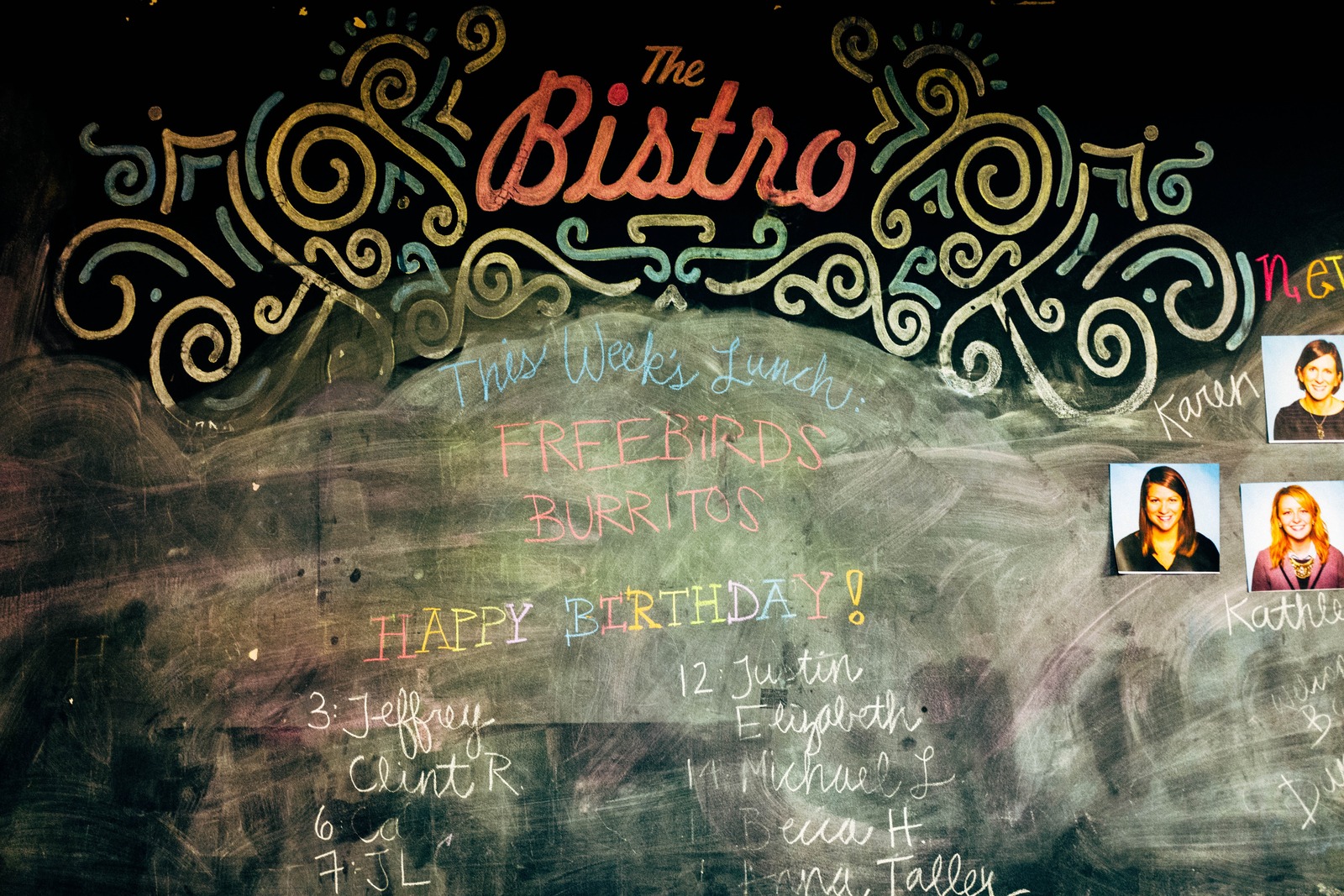 Chalkboard Bistro Menu