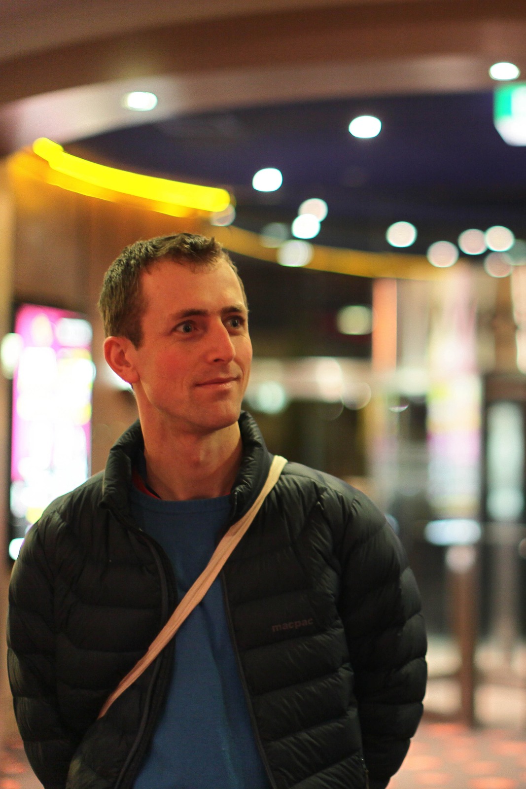 Candid Moment in Urban Light