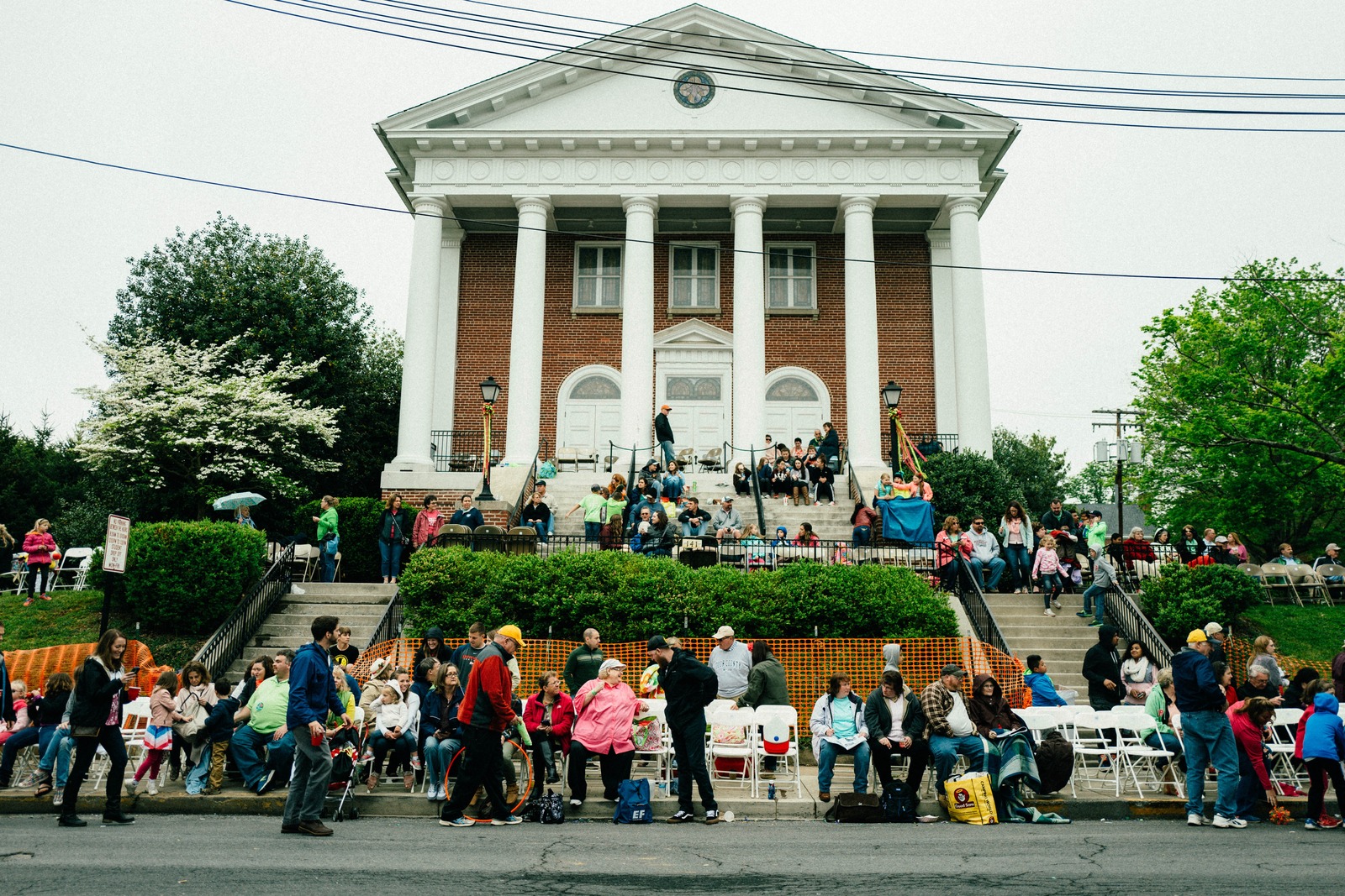 Community Gathering at Dusk