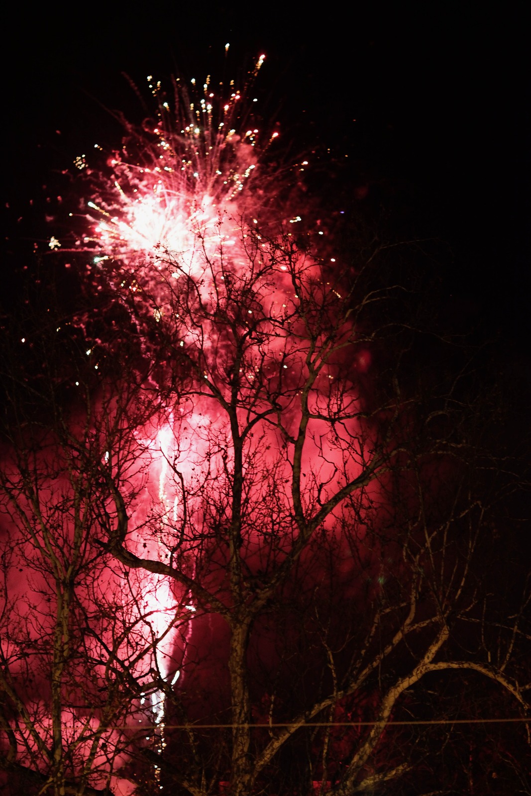 Fiery Night Explosion