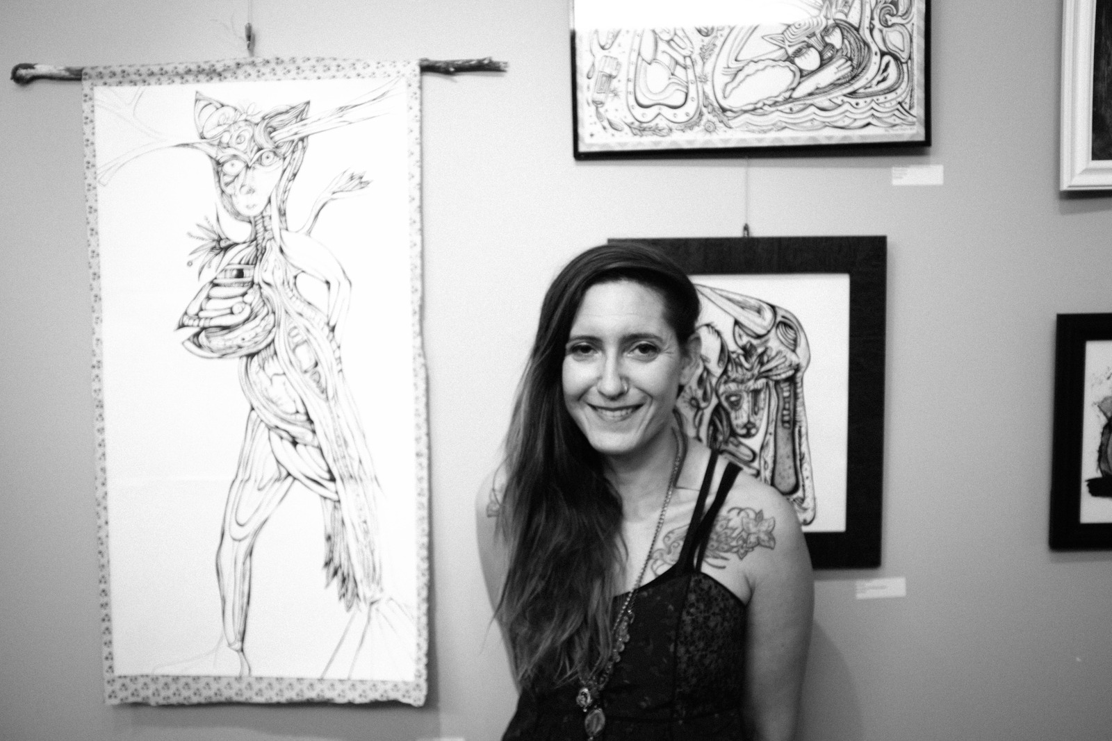 Artist Amidst Her Creations