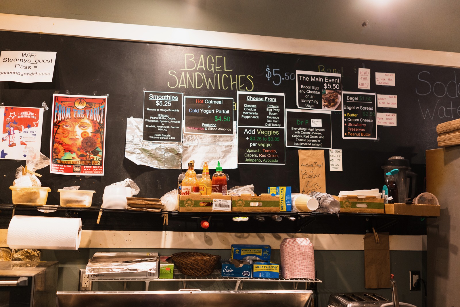 Café Menu in a Cozy Diner