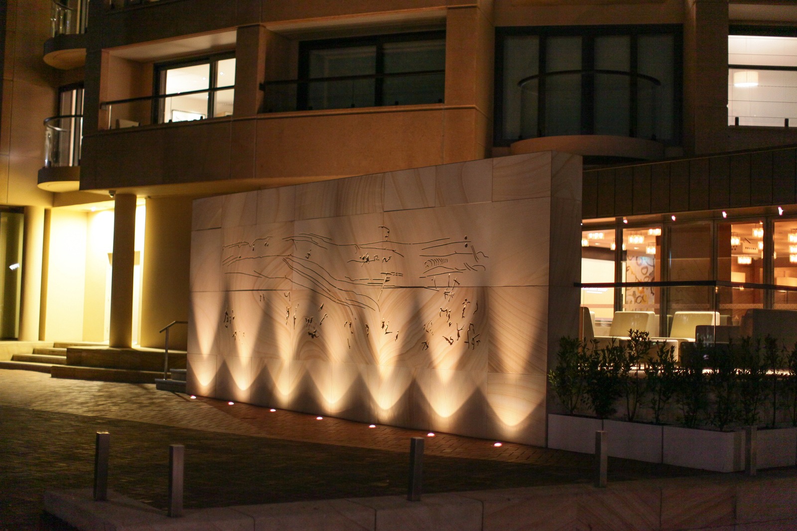 Serene Nighttime Facade