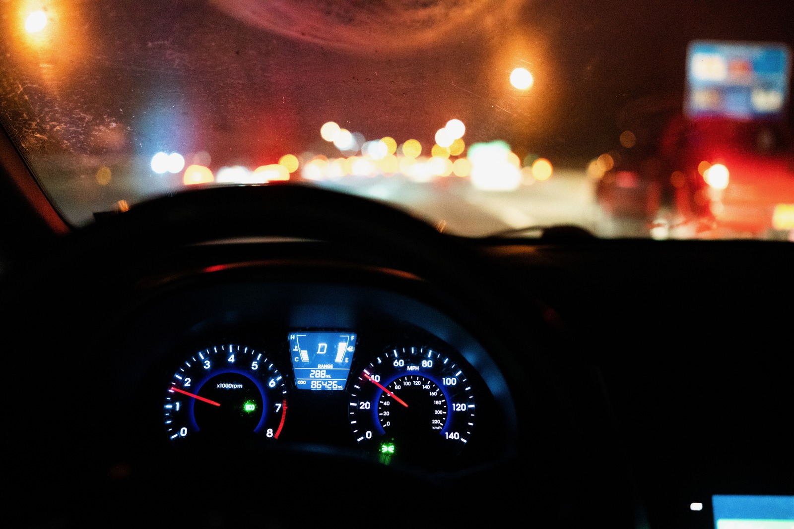 Night Drive Reflections